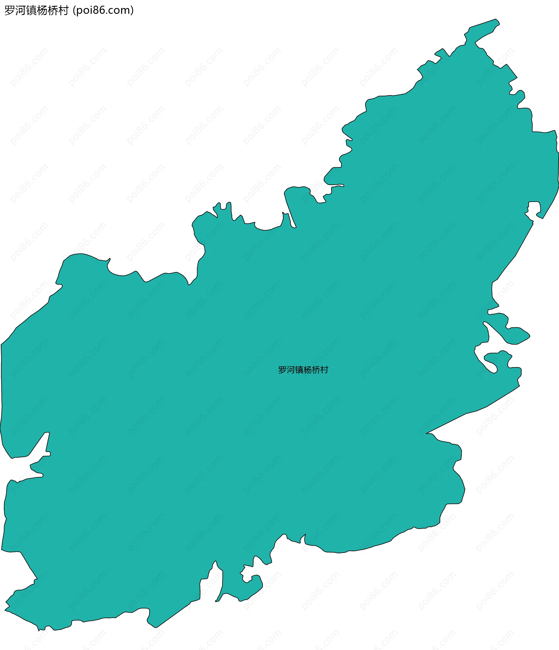罗河镇杨桥村边界地图