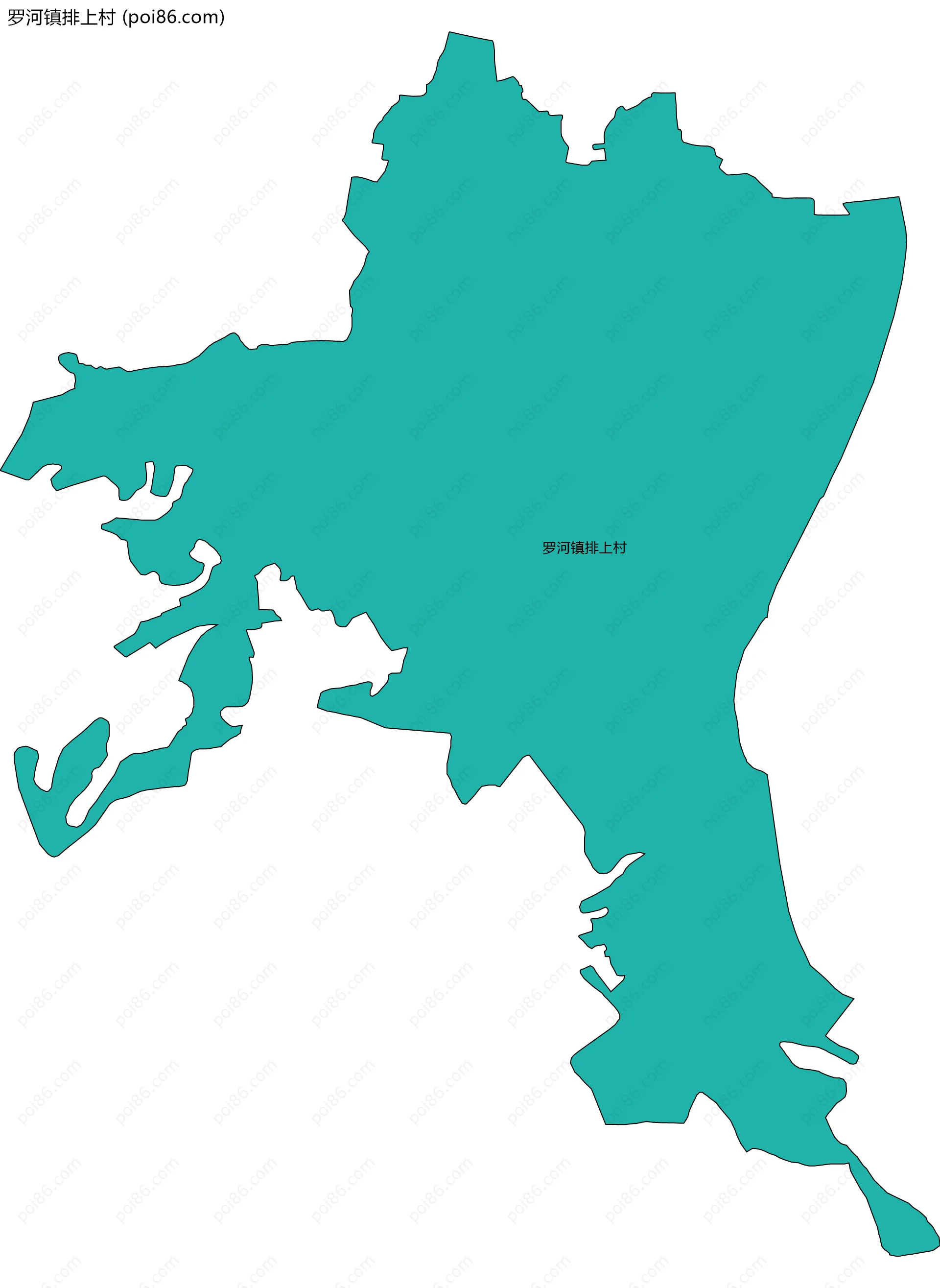 罗河镇排上村边界地图