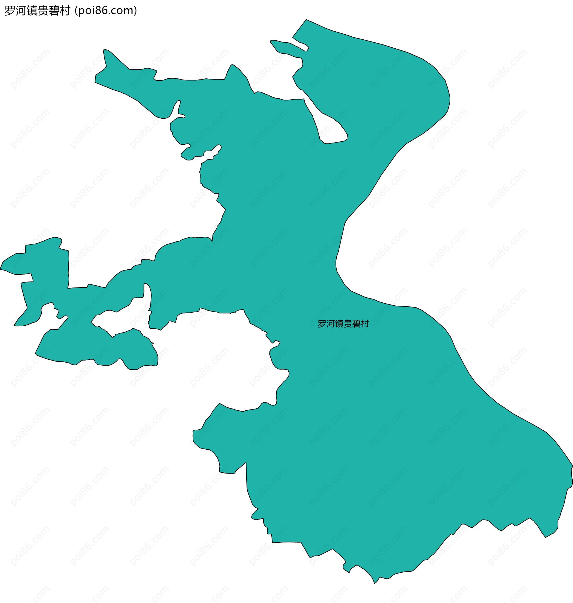 罗河镇贵碧村边界地图