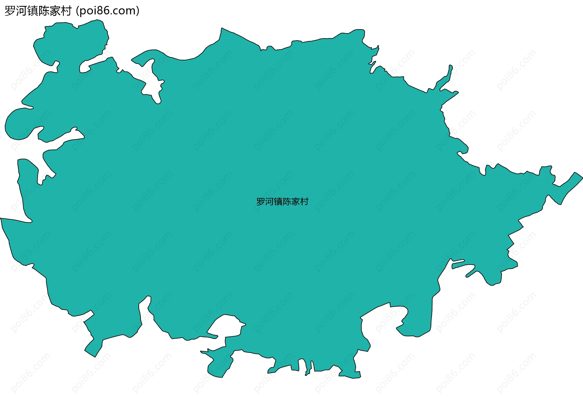 罗河镇陈家村边界地图