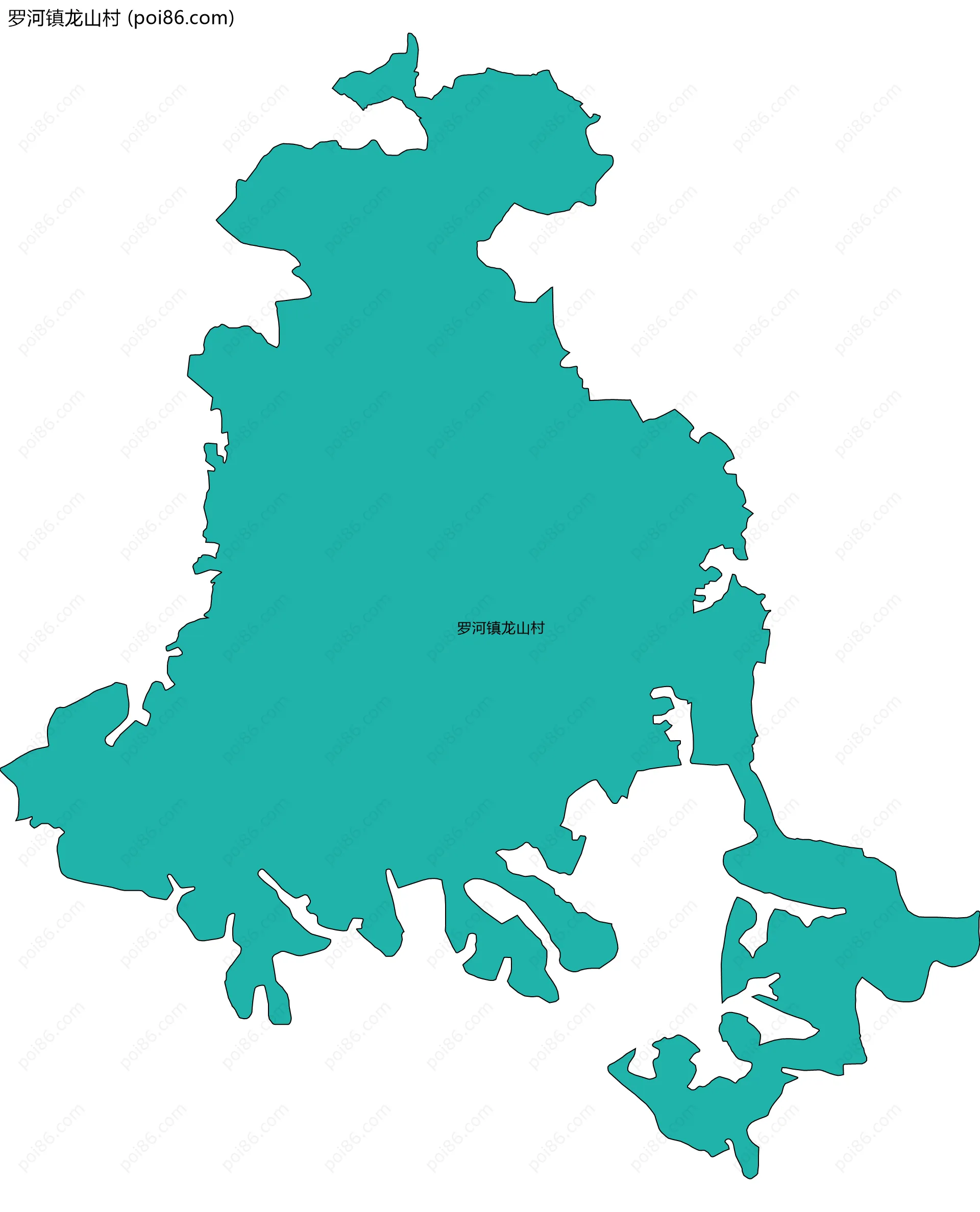 罗河镇龙山村边界地图