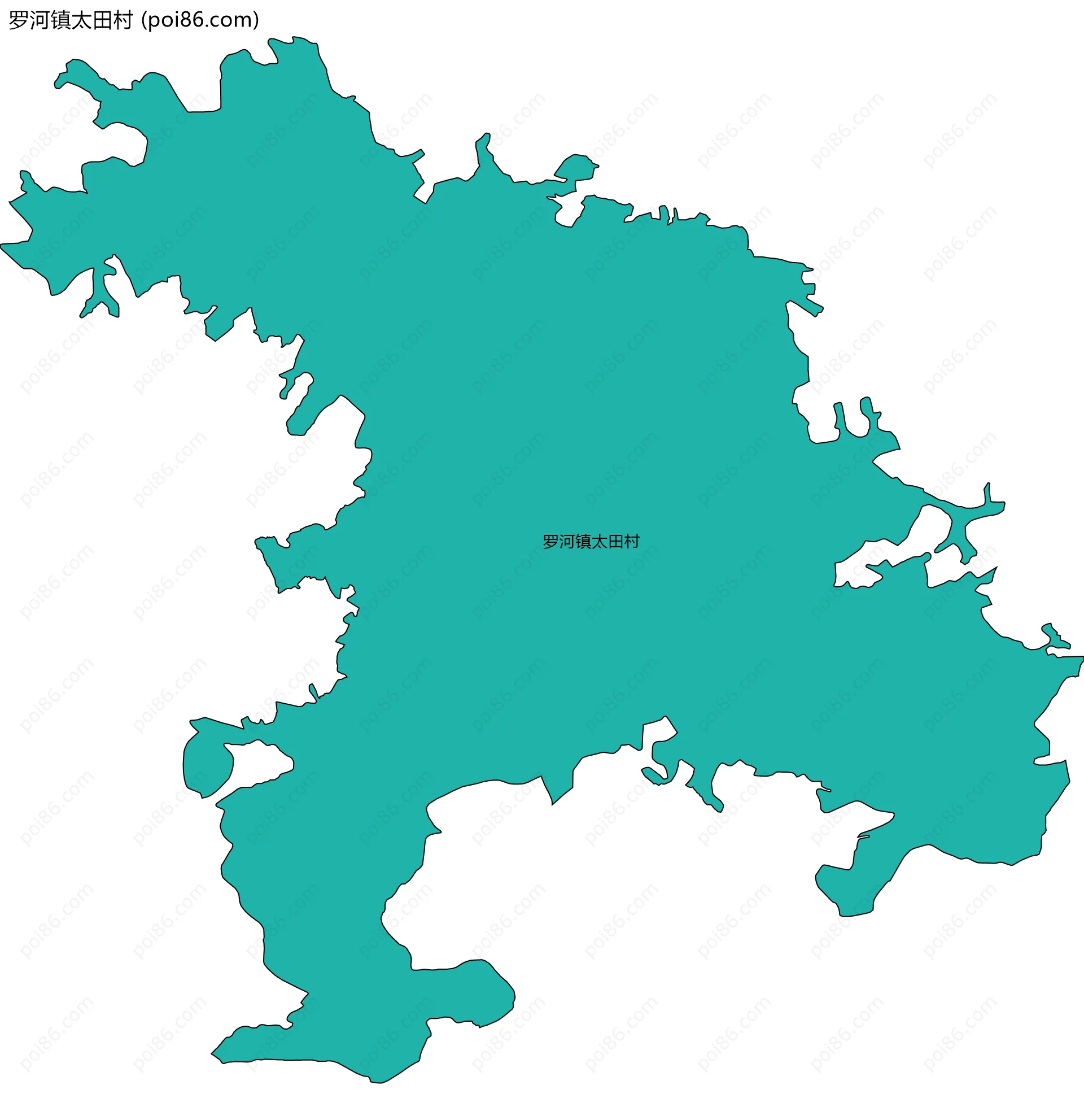 罗河镇太田村边界地图