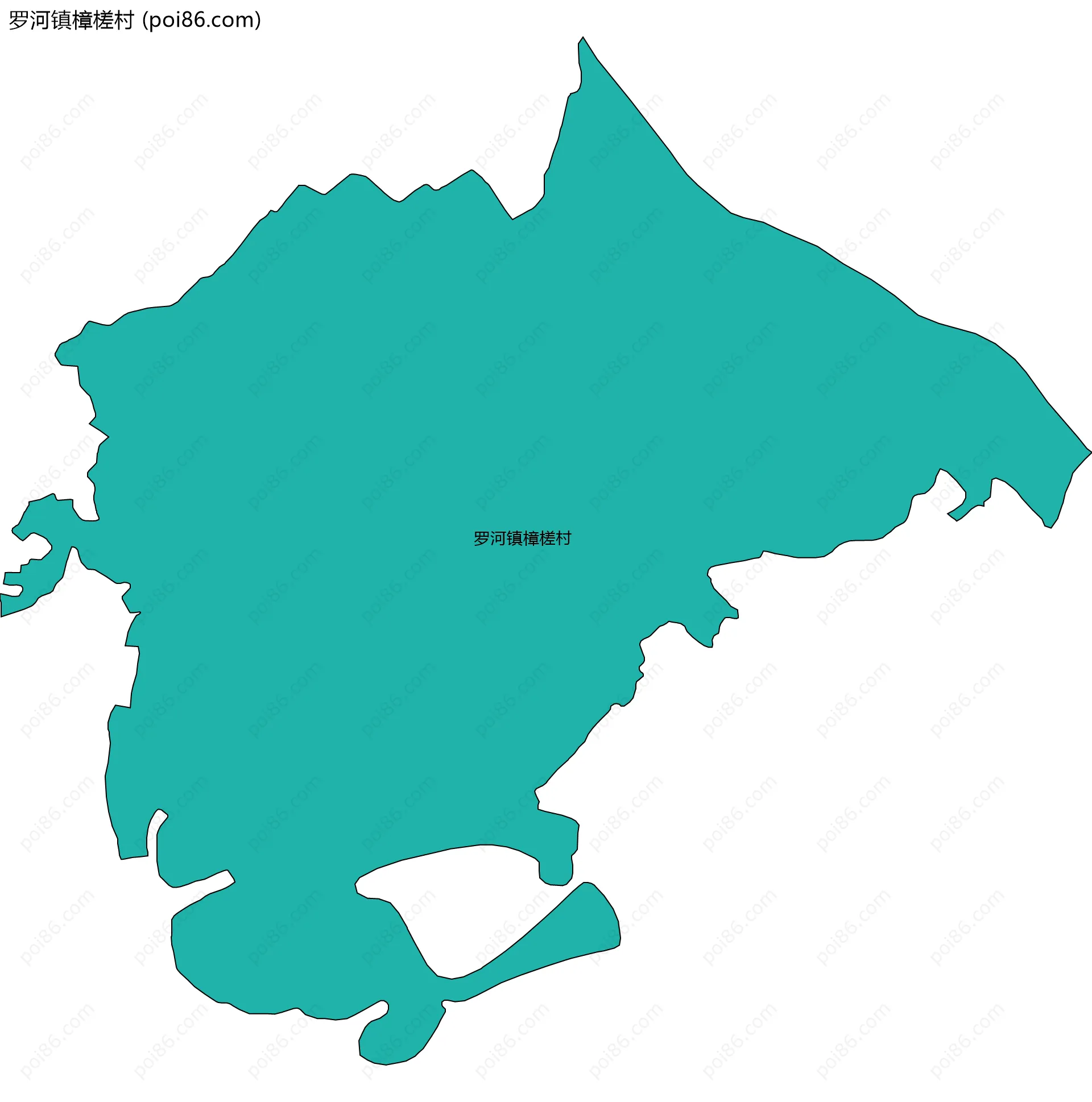 罗河镇樟槎村边界地图