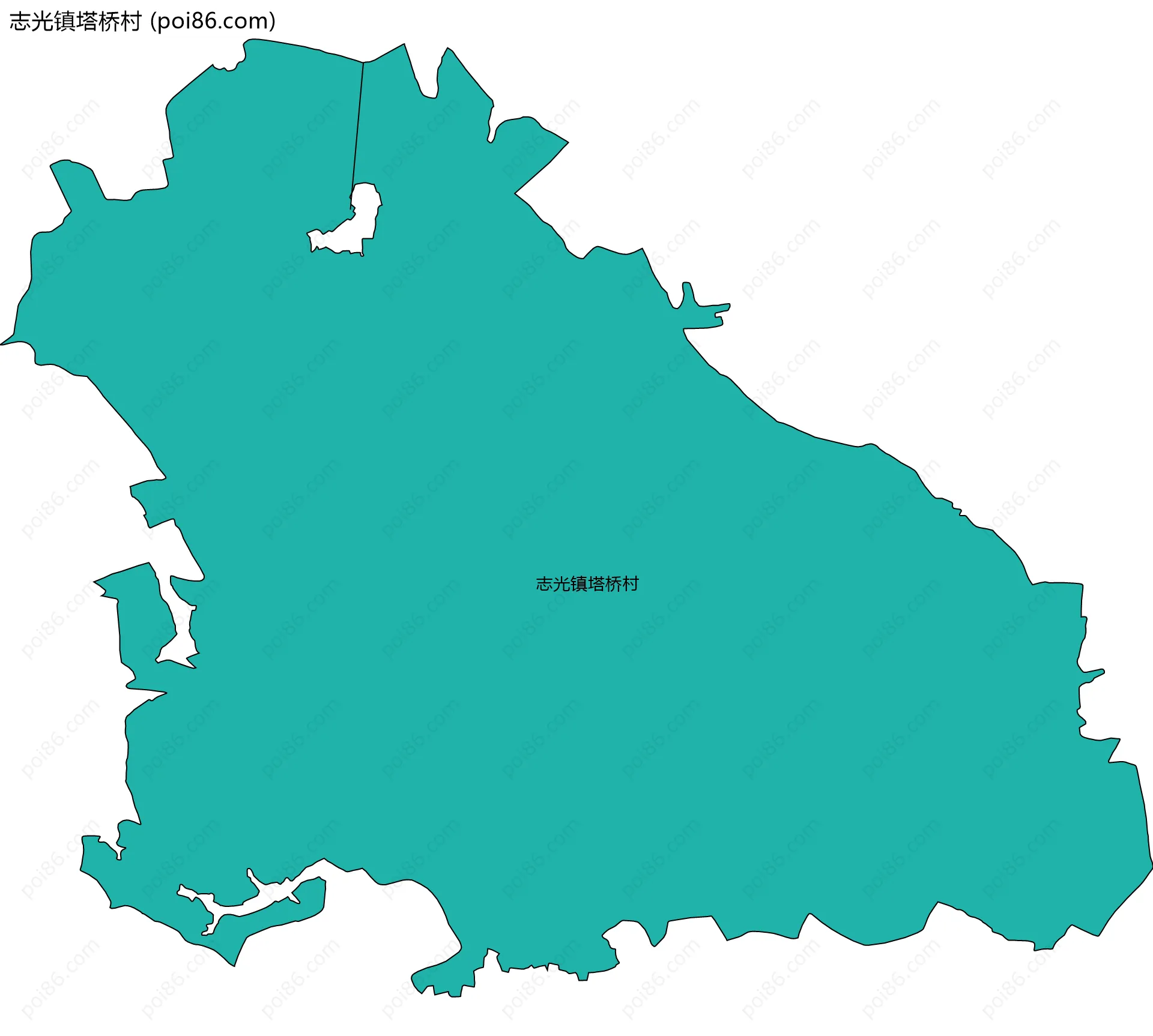 志光镇塔桥村边界地图