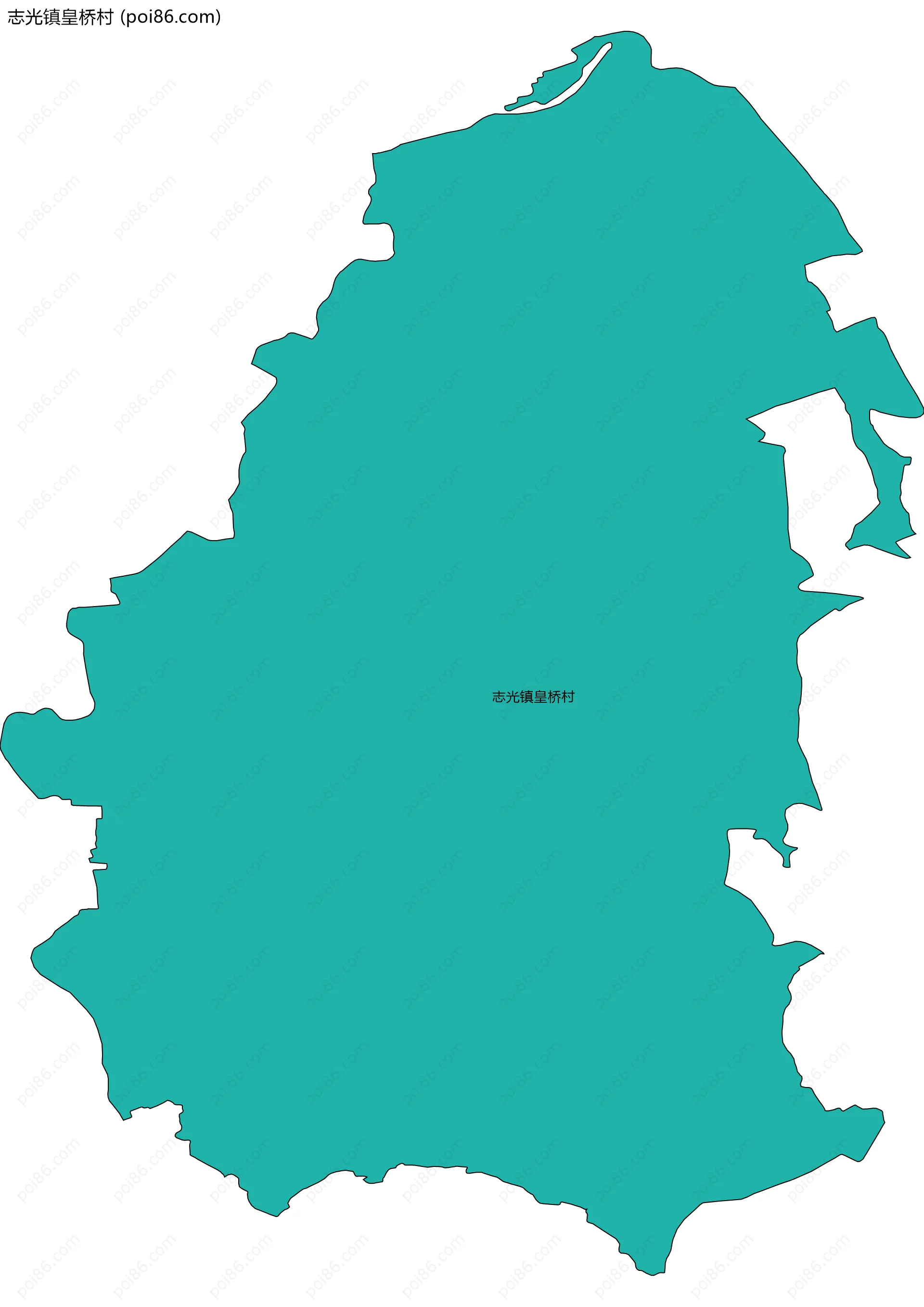 志光镇皇桥村边界地图