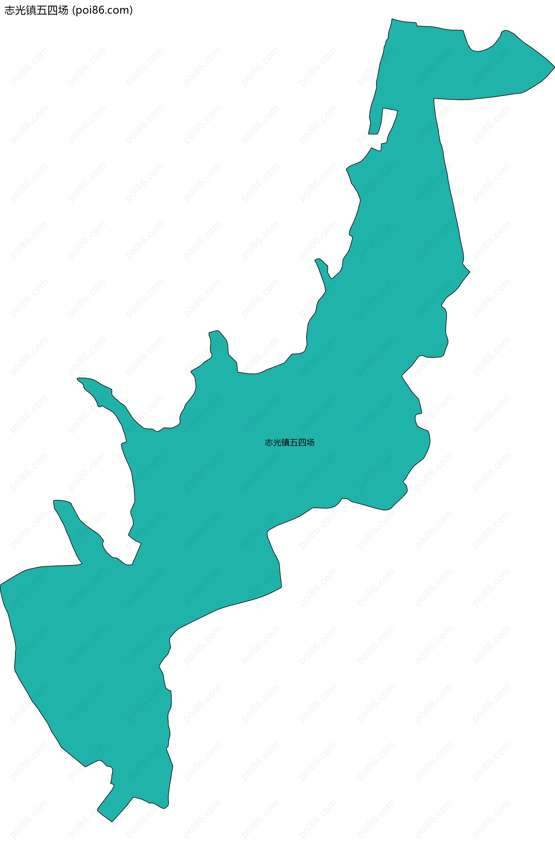 志光镇五四场边界地图