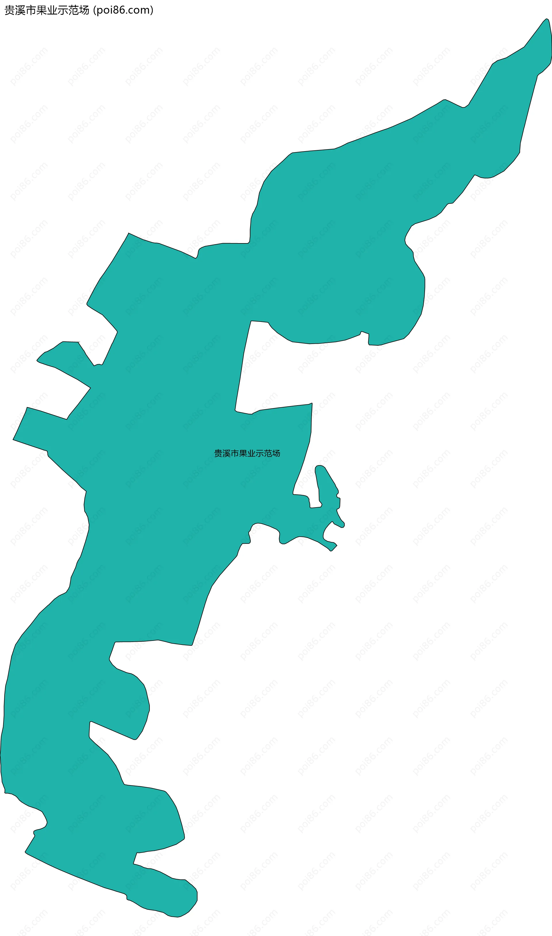 贵溪市果业示范场边界地图