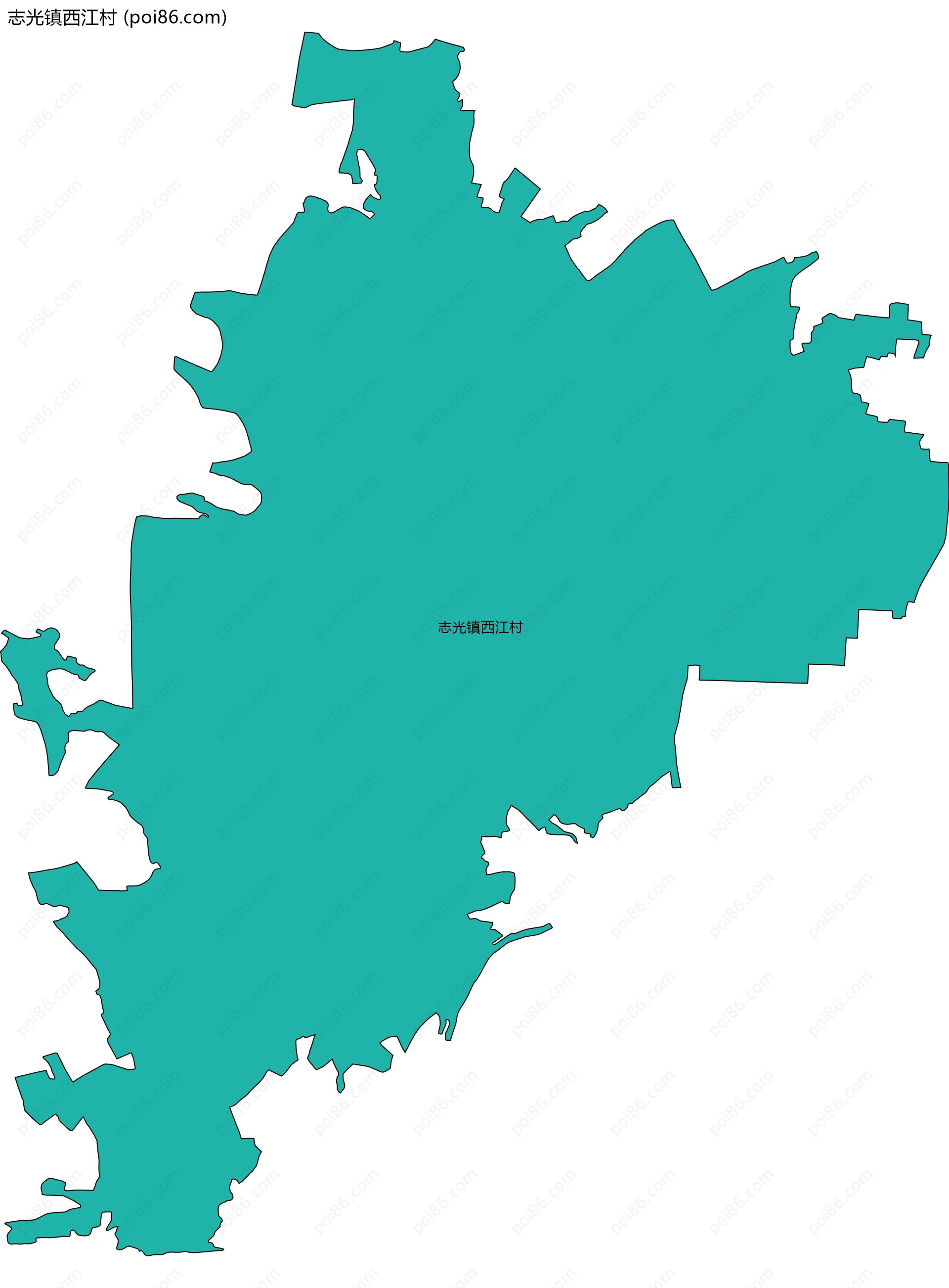 志光镇西江村边界地图