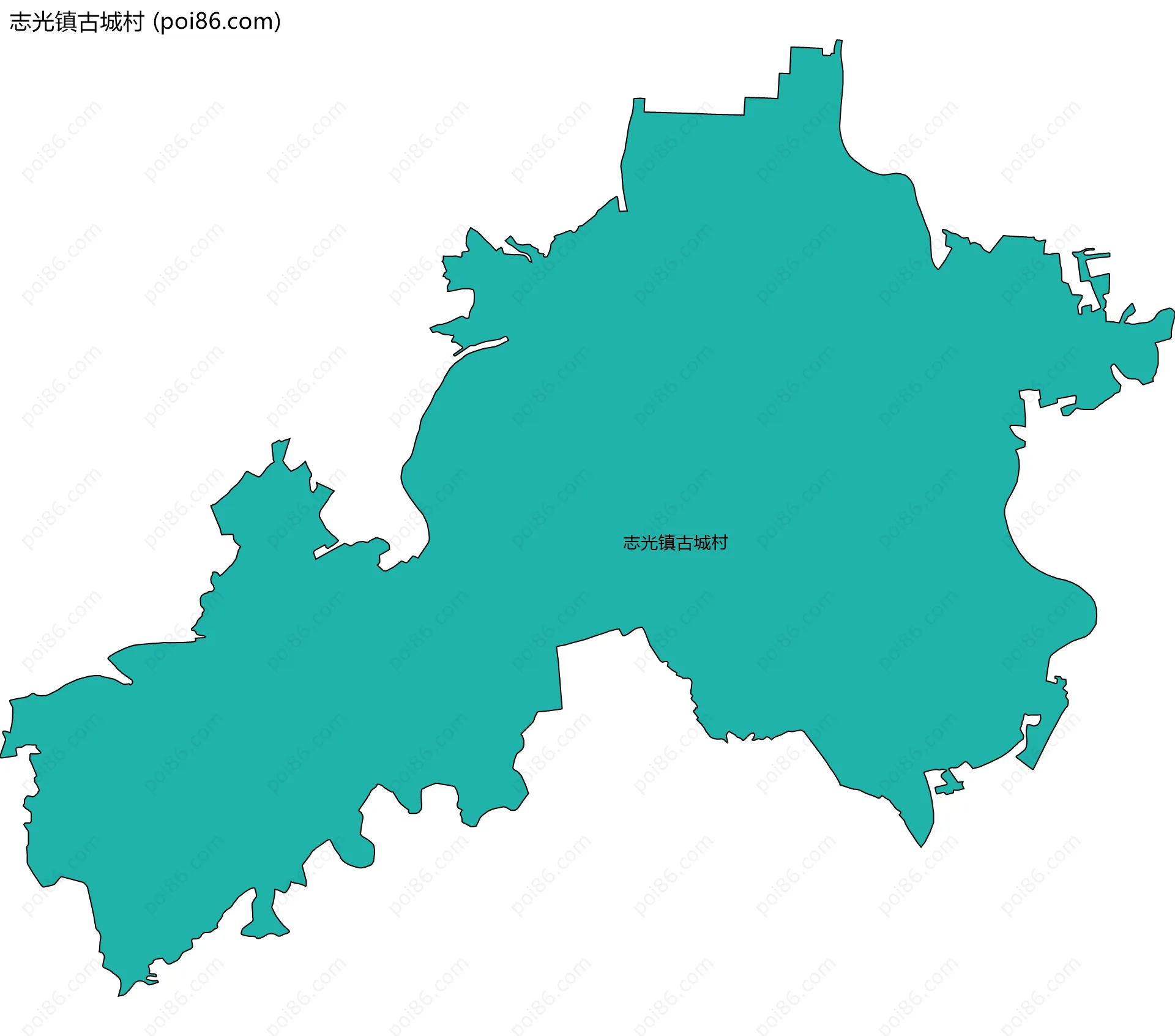 志光镇古城村边界地图