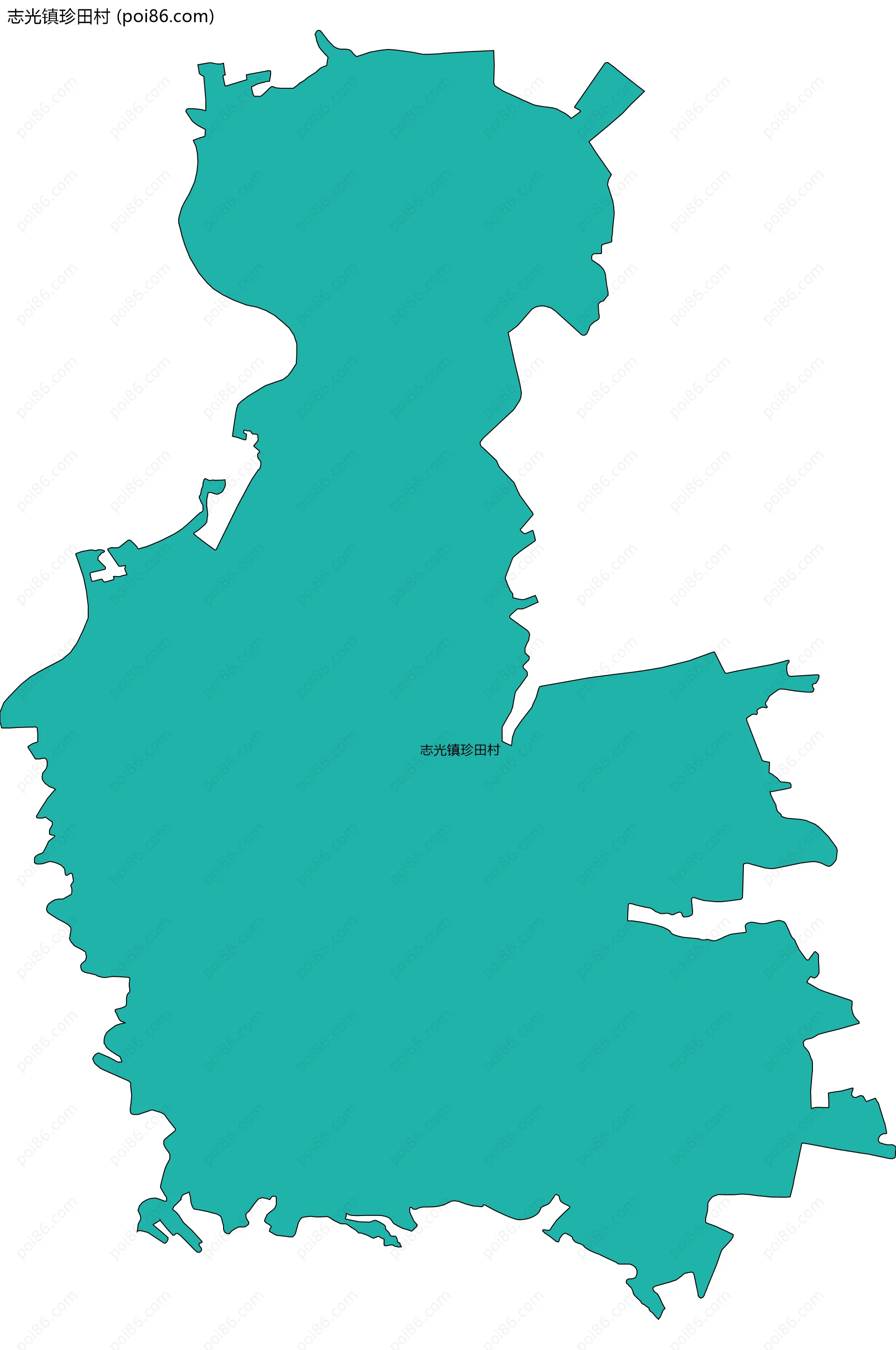 志光镇珍田村边界地图