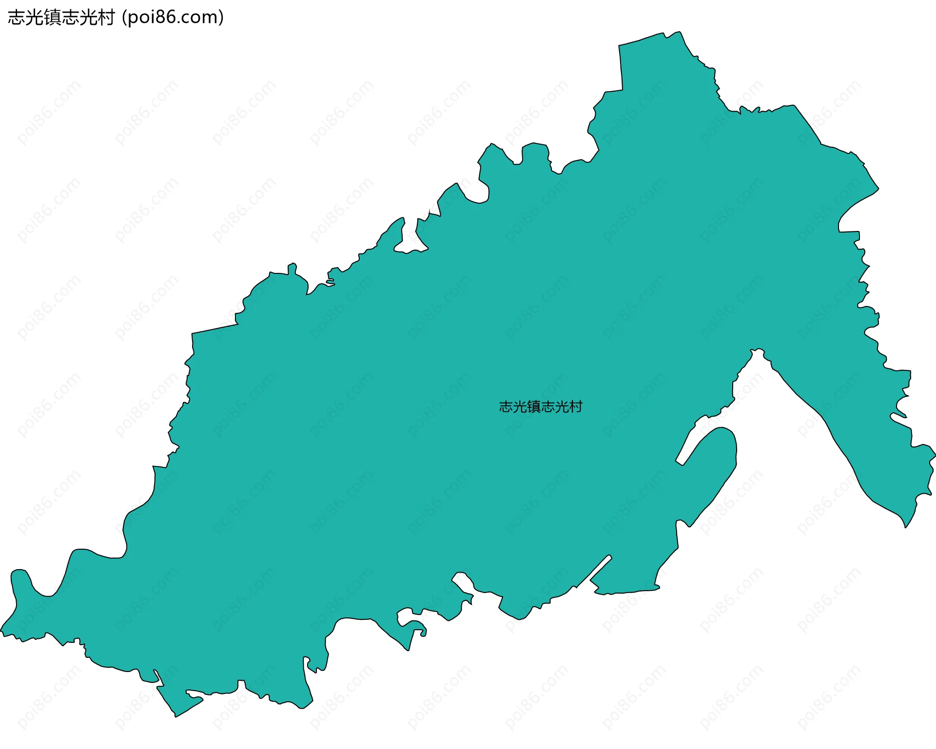 志光镇志光村边界地图