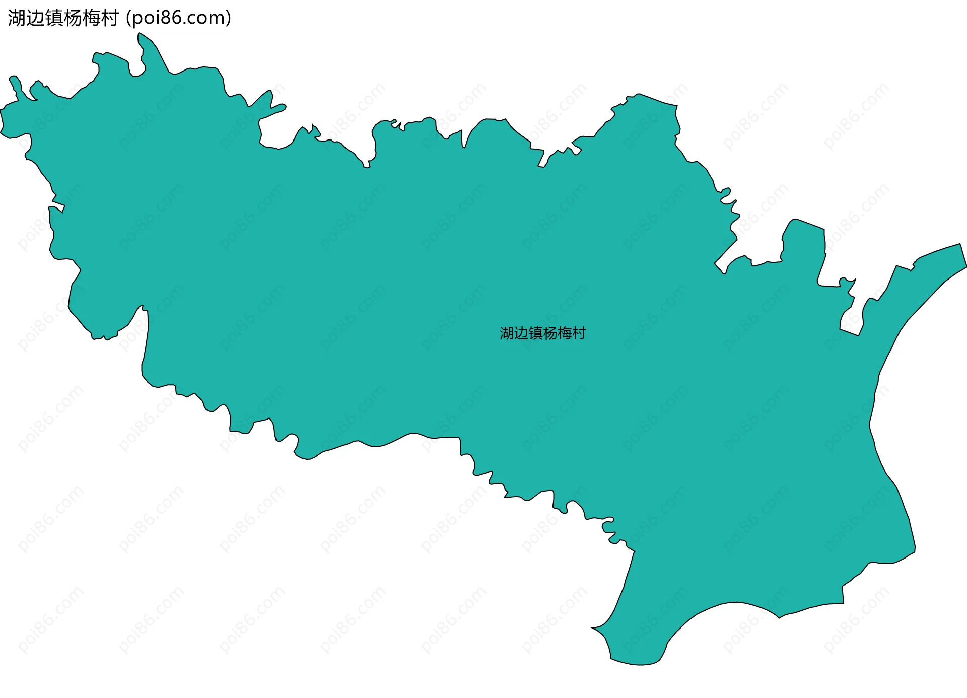 湖边镇杨梅村边界地图