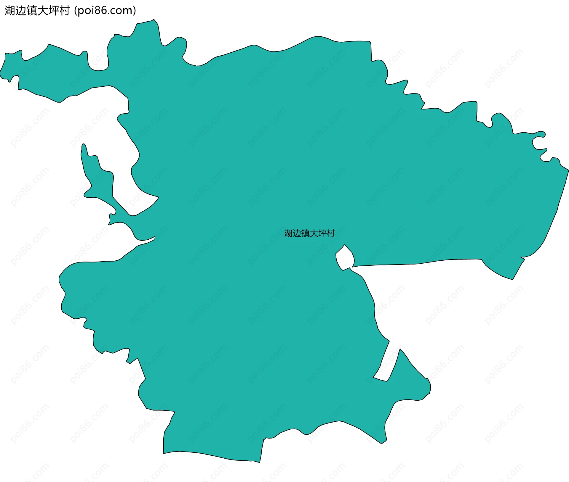 湖边镇大坪村边界地图