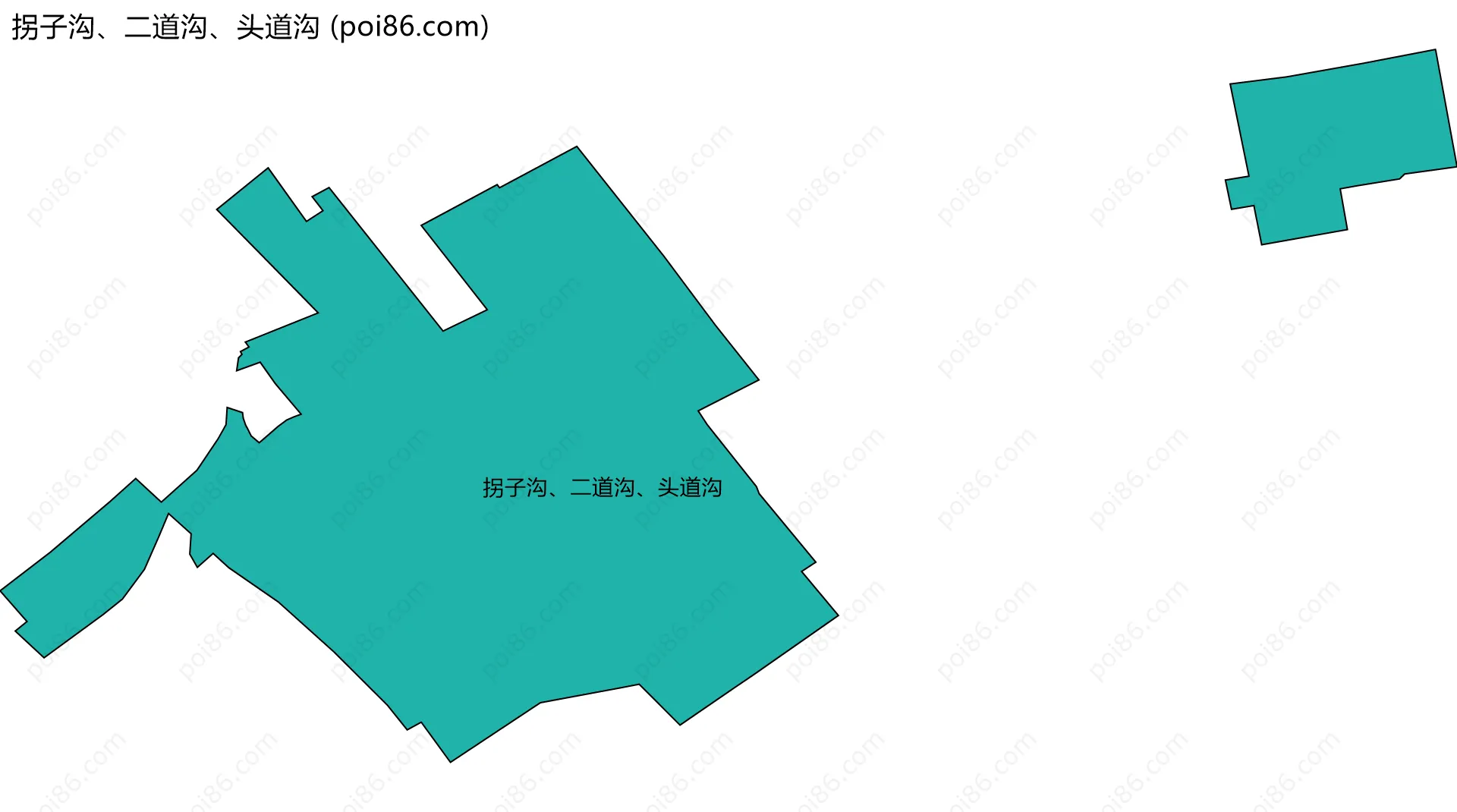 拐子沟、二道沟、头道沟边界地图