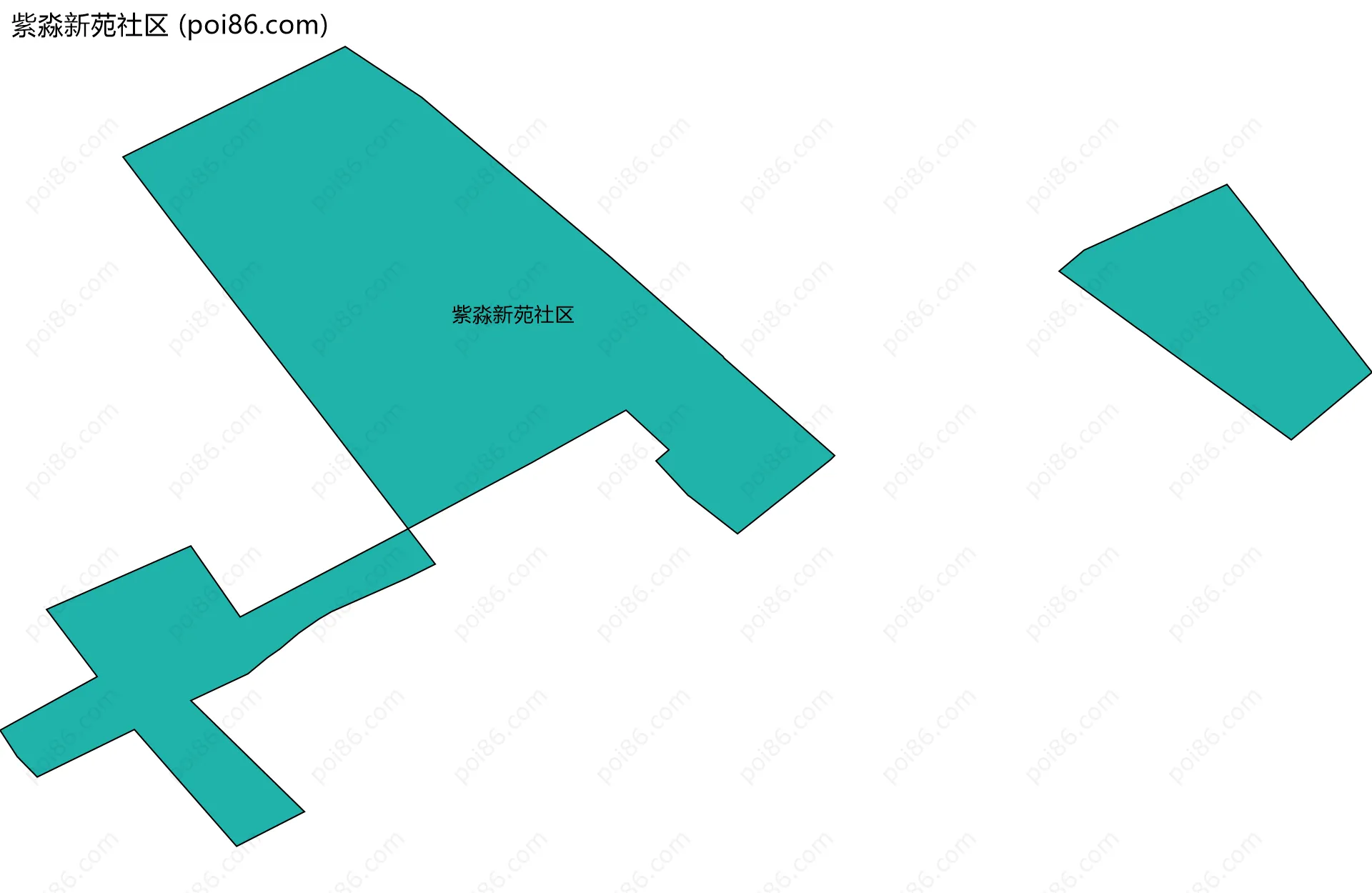 紫淼新苑社区边界地图