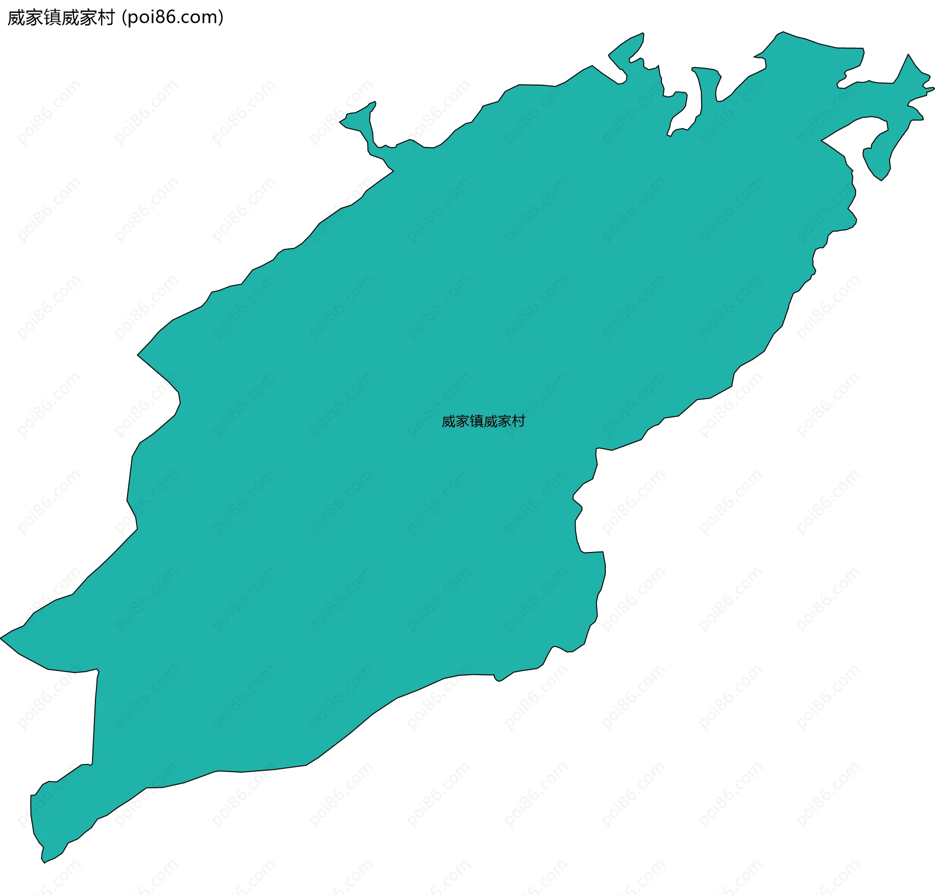 威家镇威家村边界地图