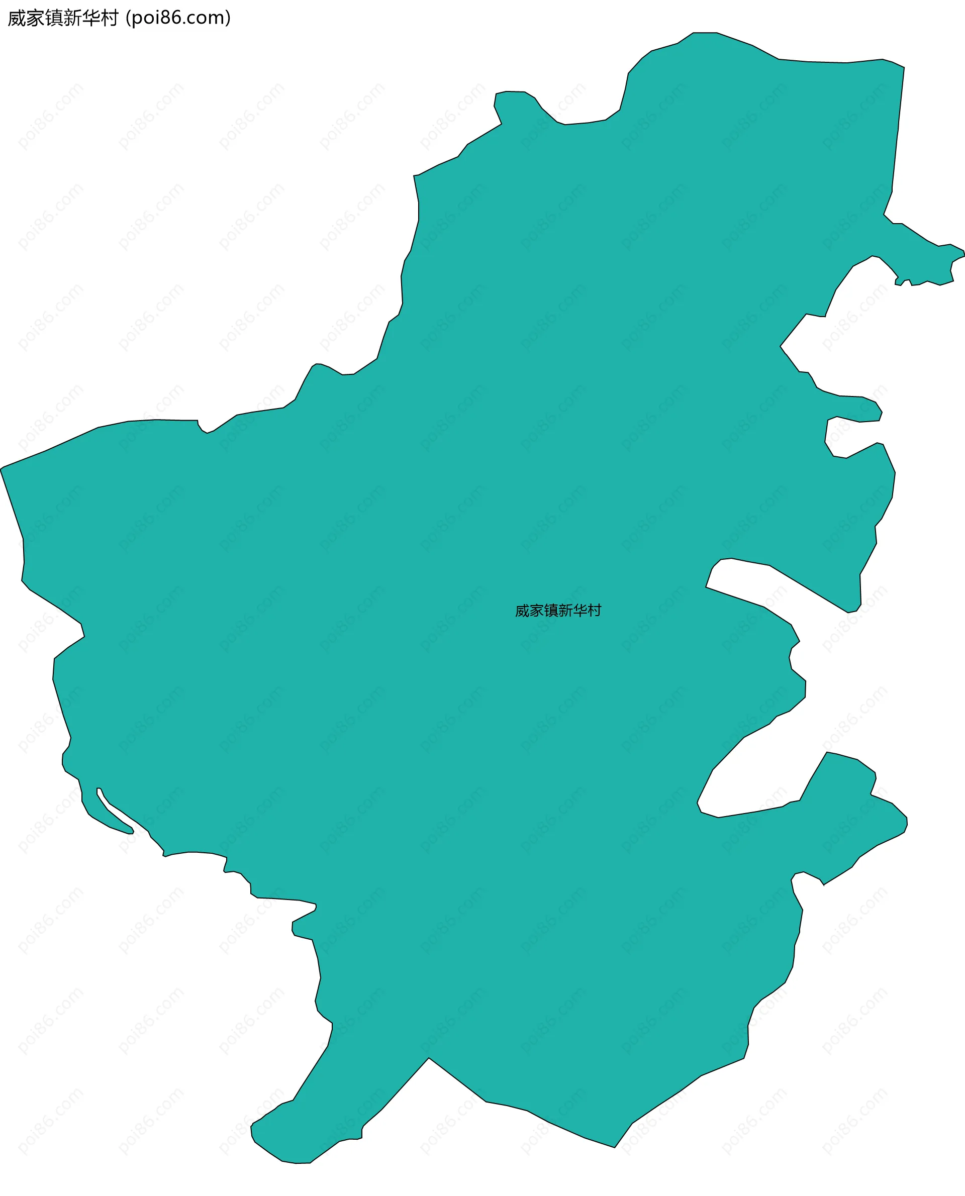 威家镇新华村边界地图
