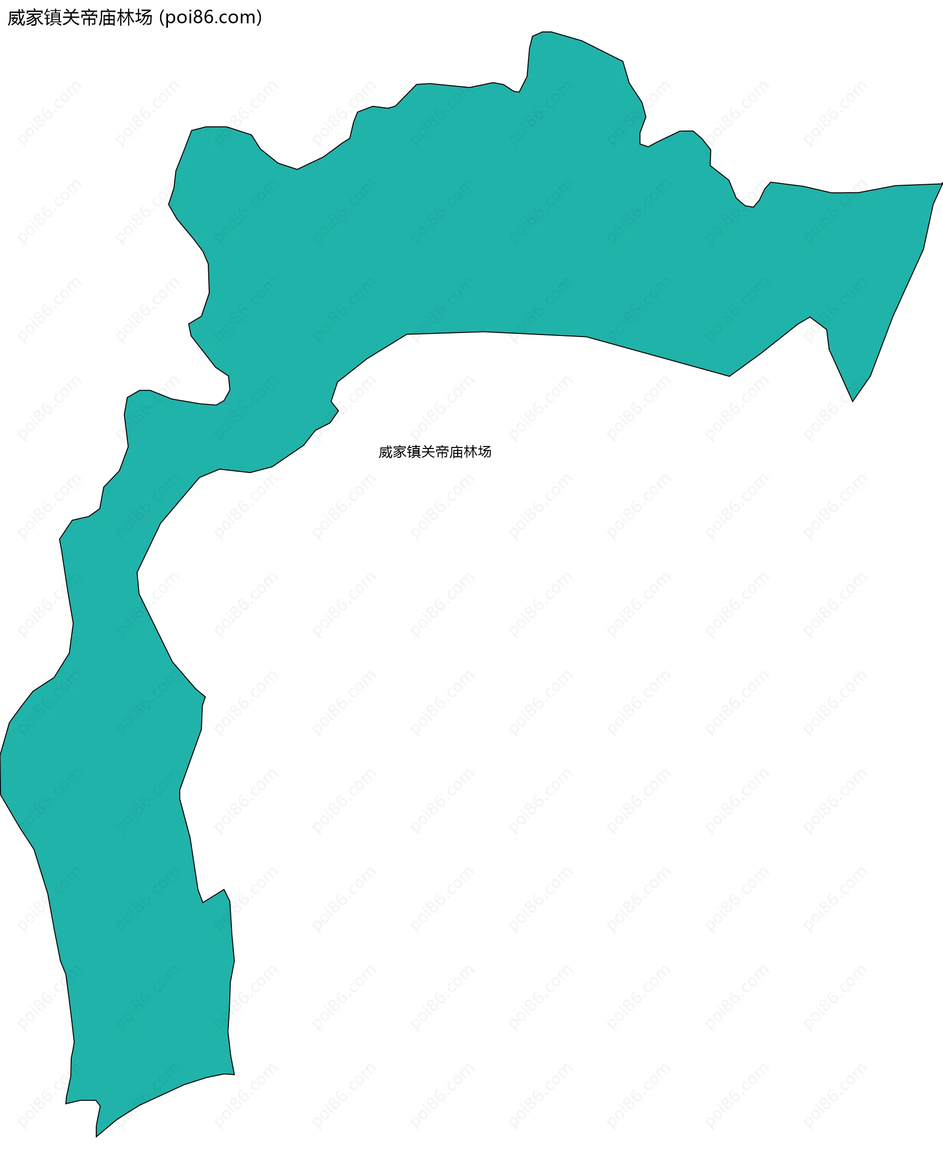 威家镇关帝庙林场边界地图