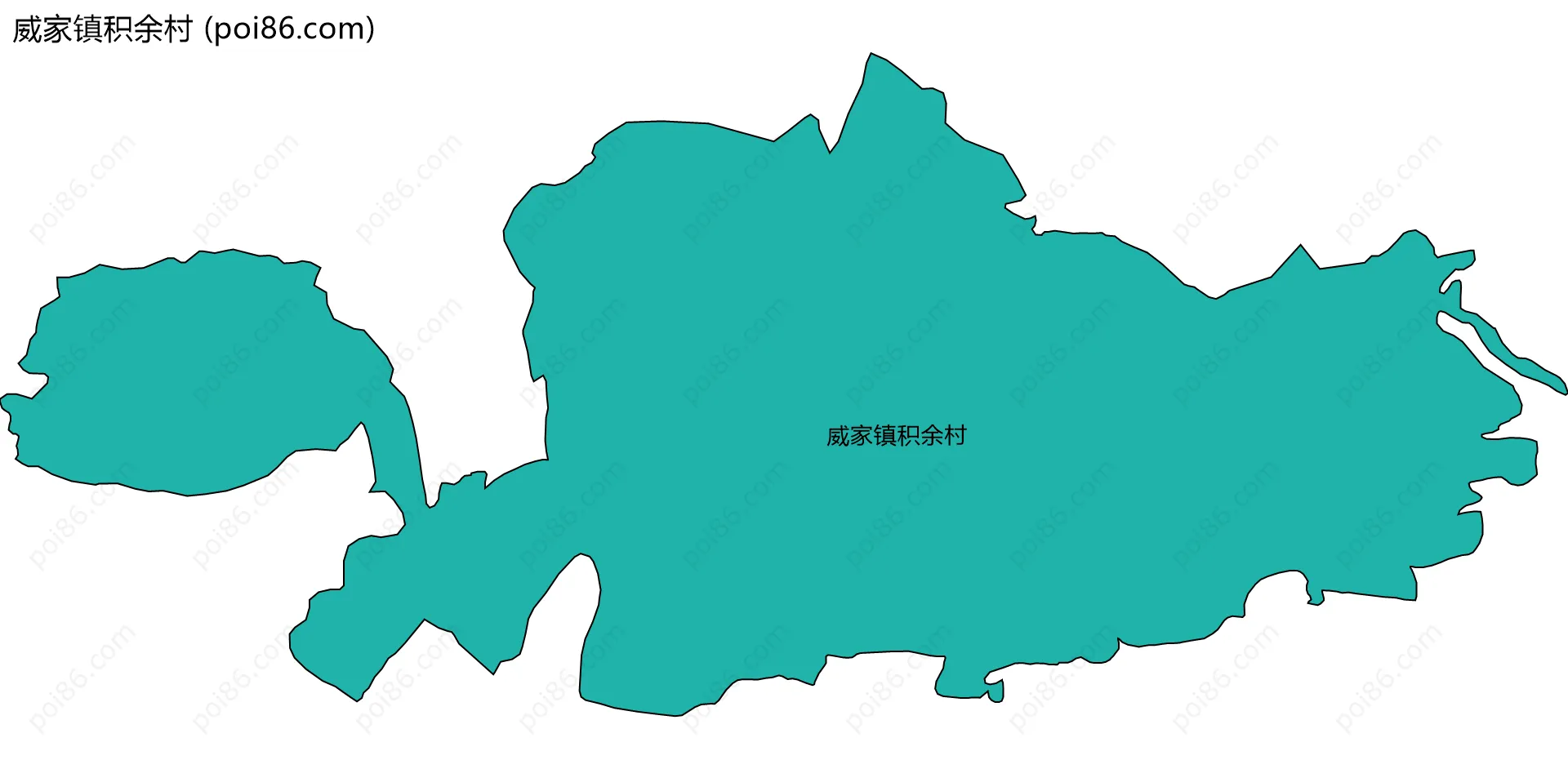 威家镇积余村边界地图