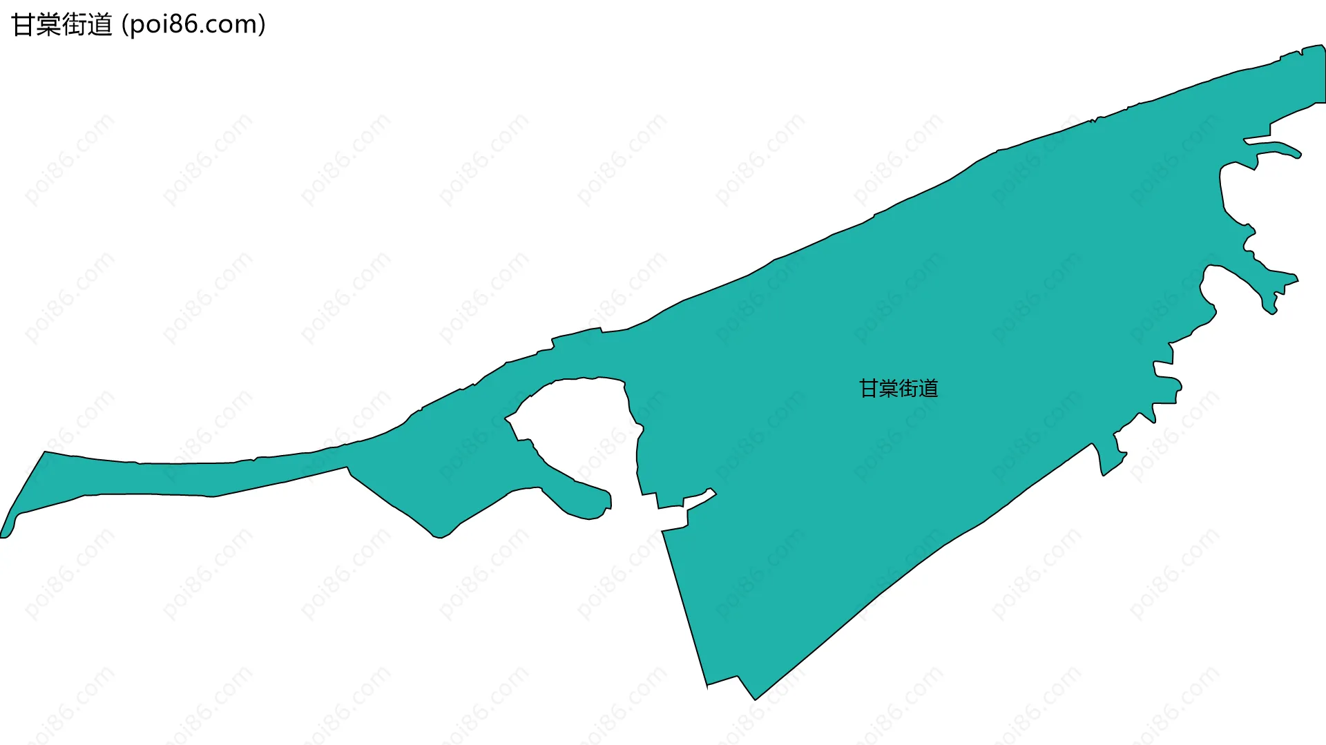 甘棠街道边界地图(五级行政区划)