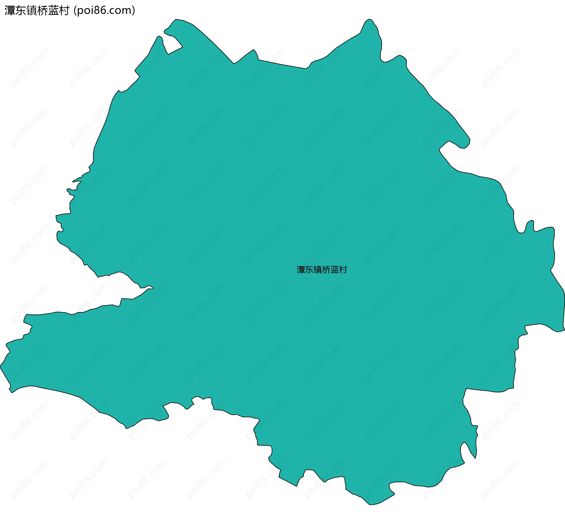 潭东镇桥蓝村边界地图