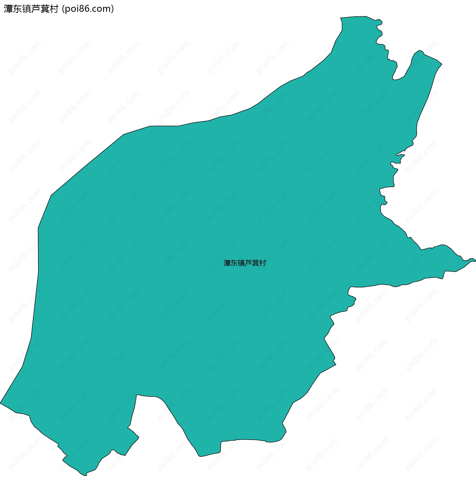 潭东镇芦萁村边界地图
