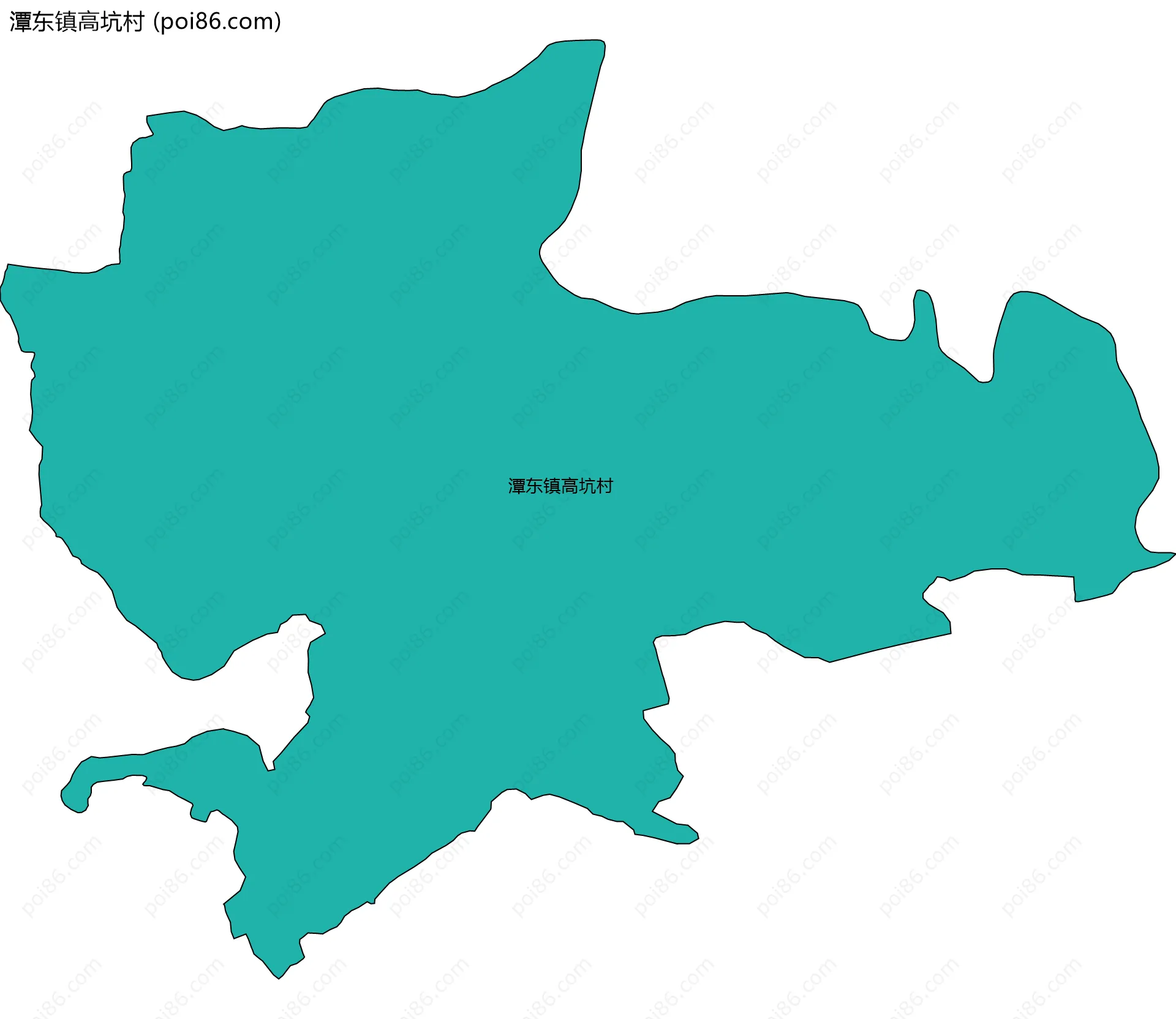 潭东镇高坑村边界地图