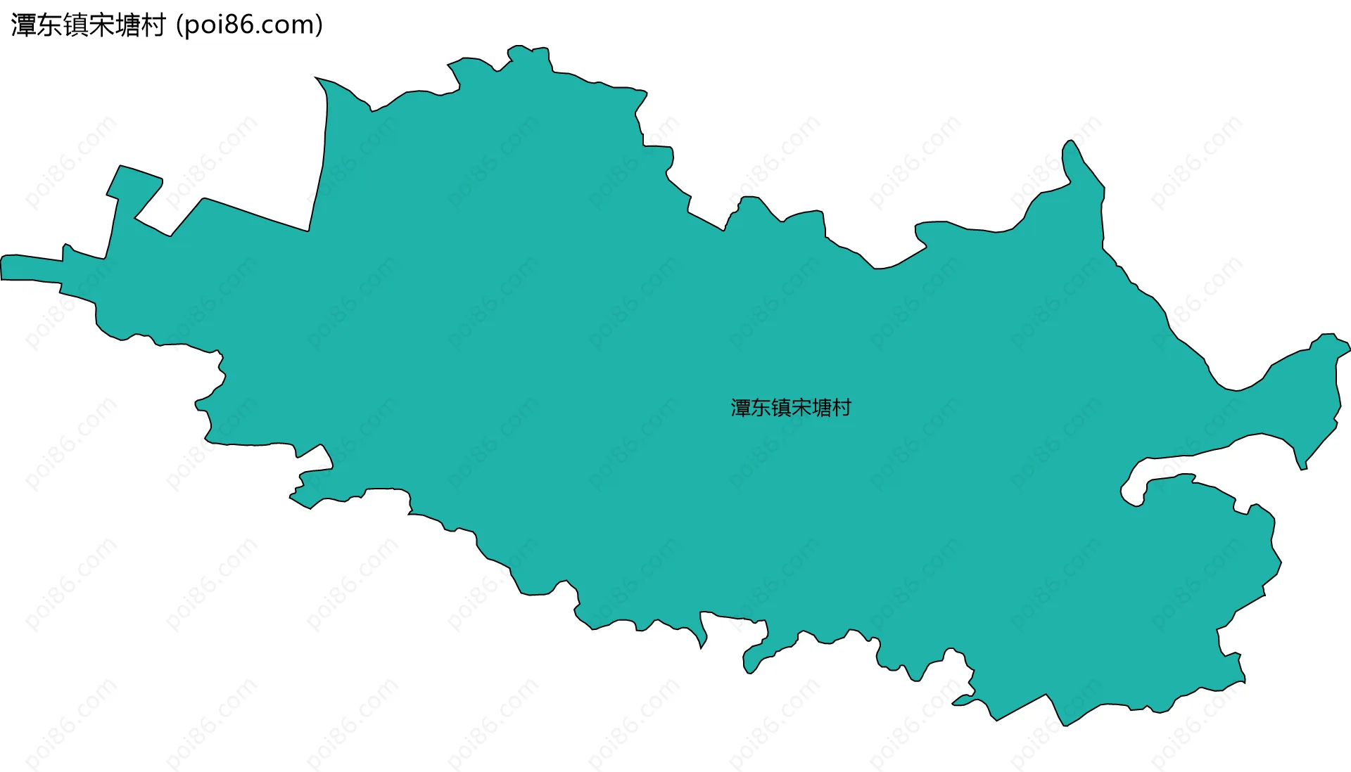 潭东镇宋塘村边界地图