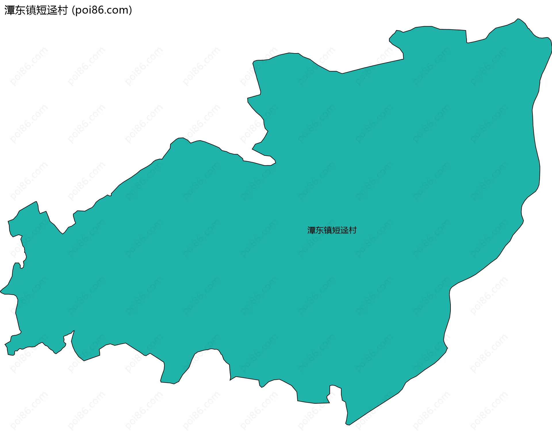 潭东镇短迳村边界地图