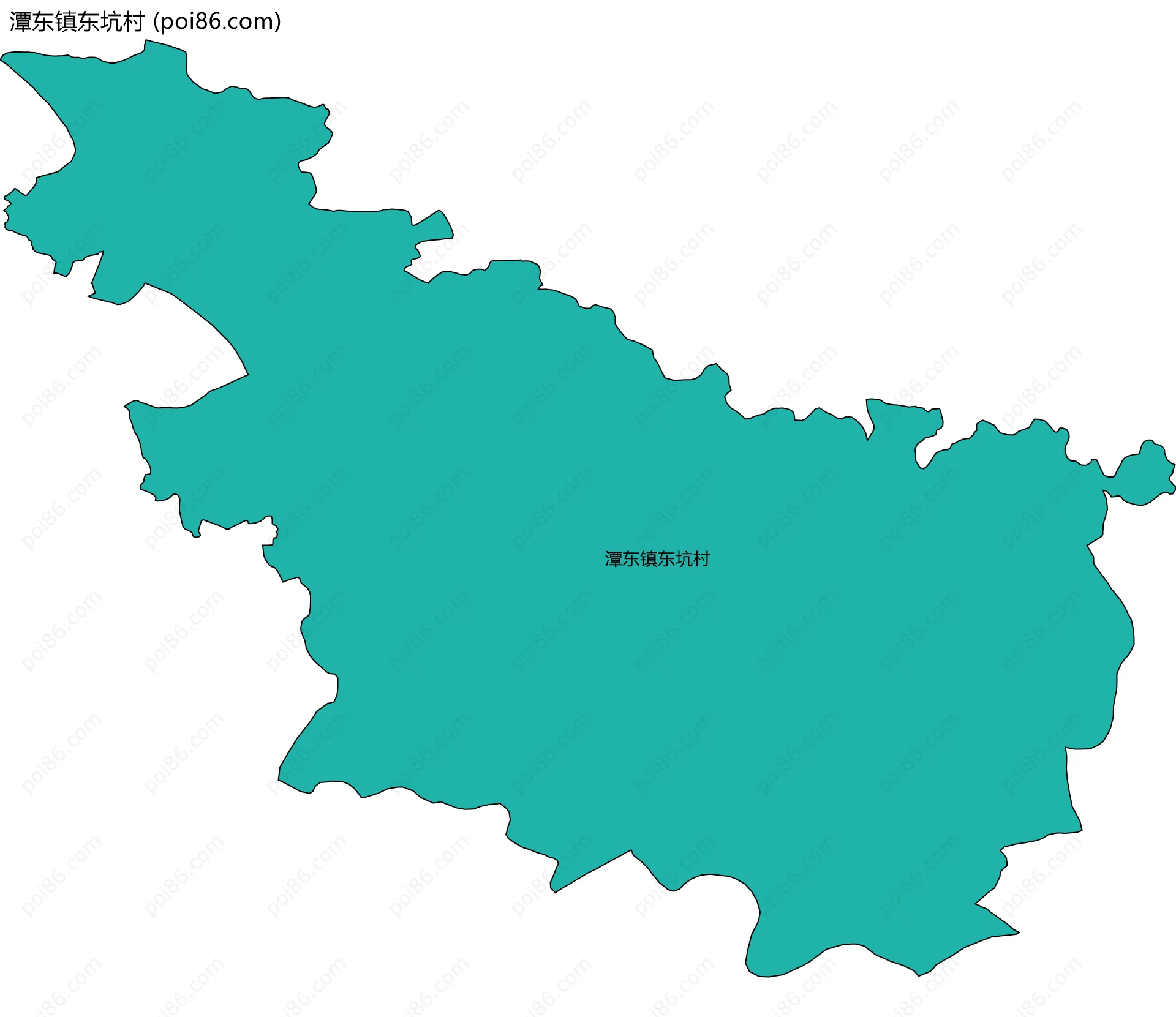 潭东镇东坑村边界地图