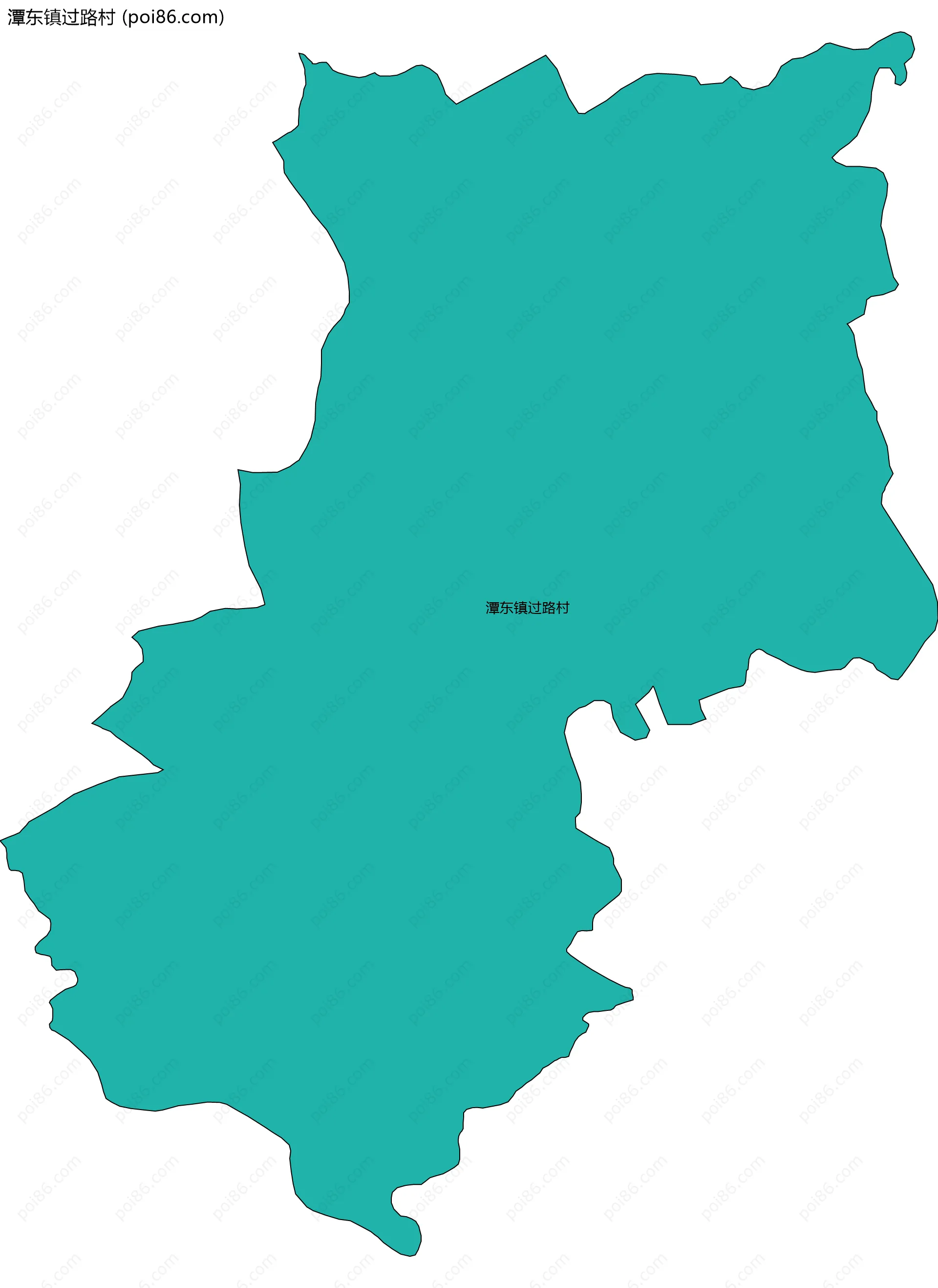潭东镇过路村边界地图