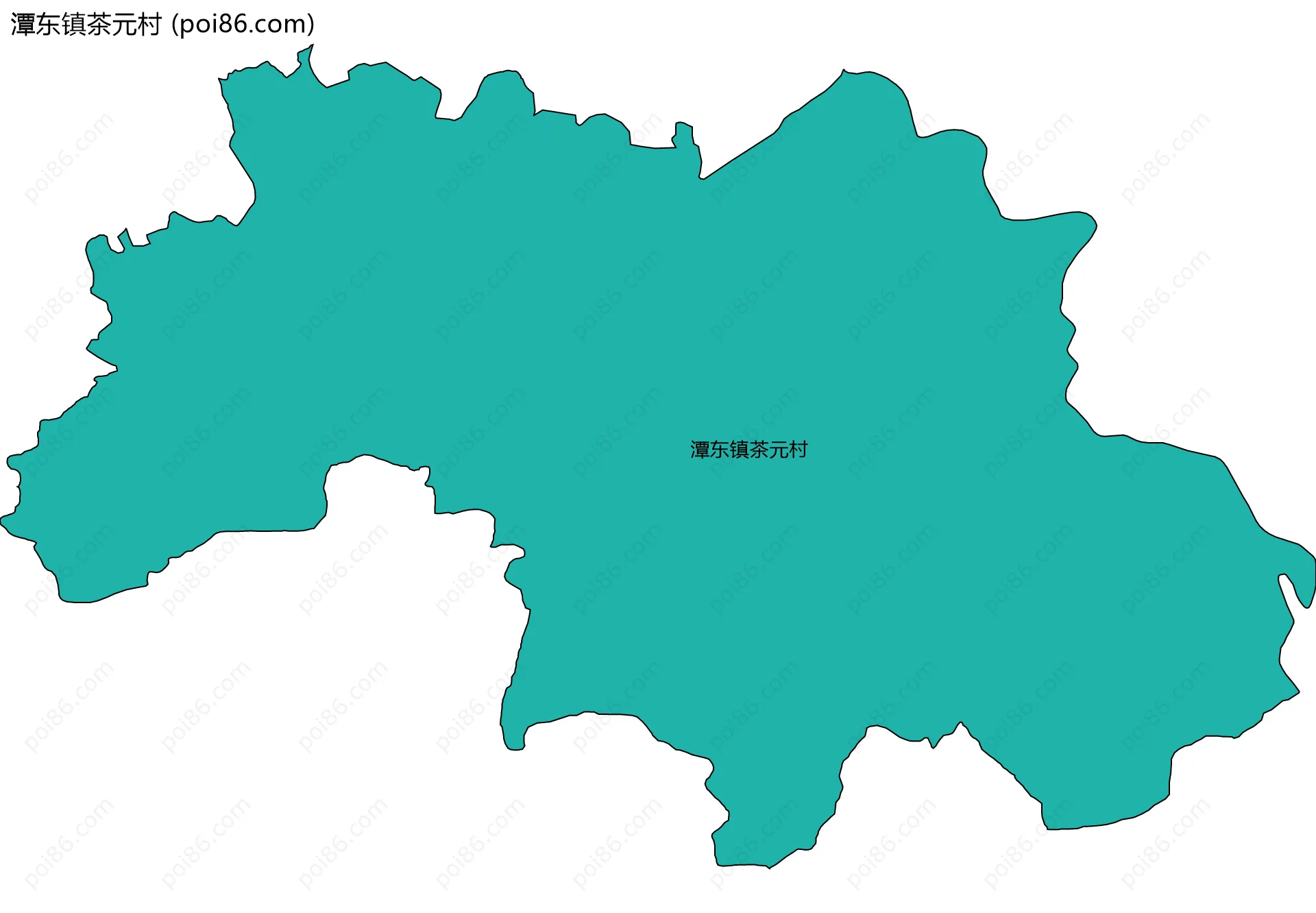 潭东镇茶元村边界地图