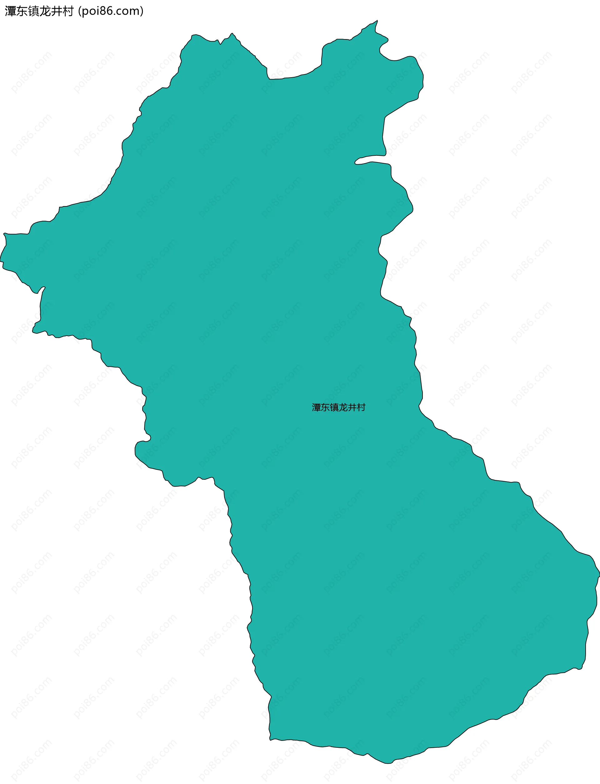 潭东镇龙井村边界地图