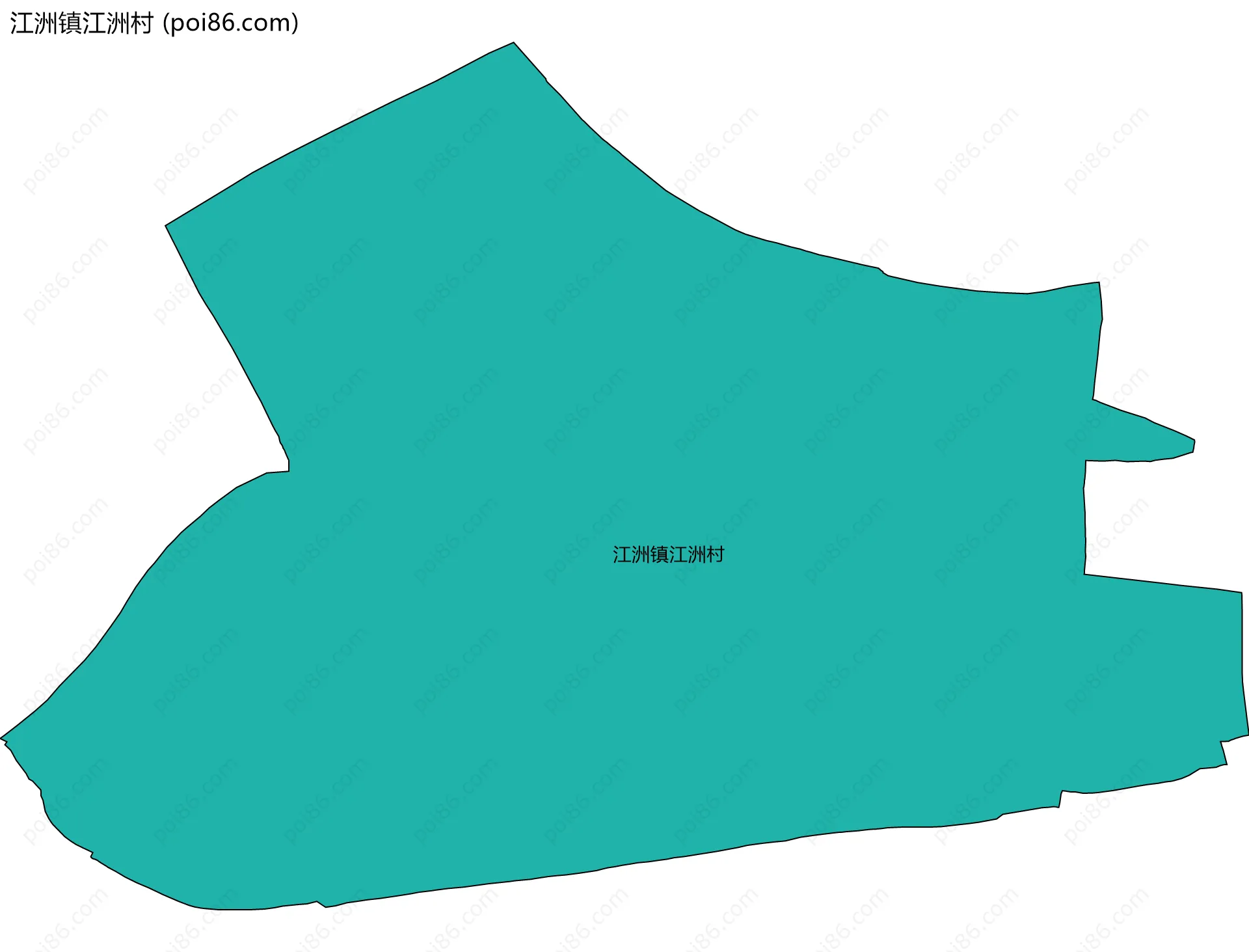 江洲镇江洲村边界地图