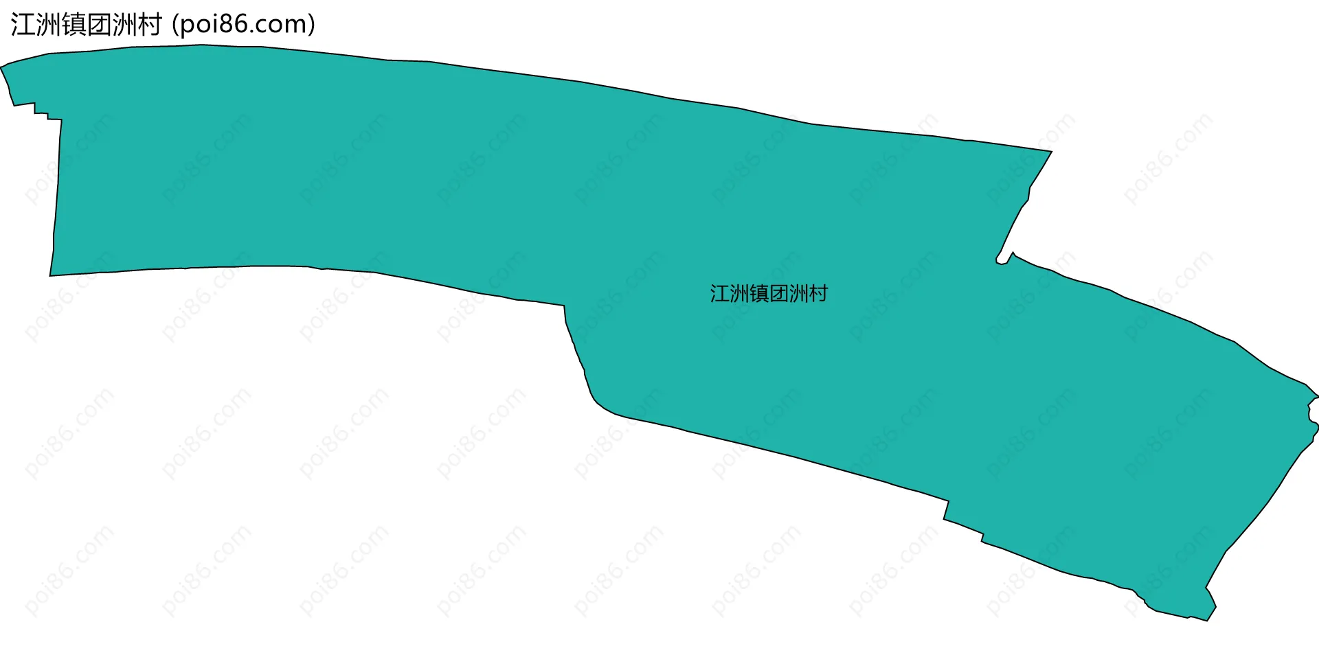 江洲镇团洲村边界地图