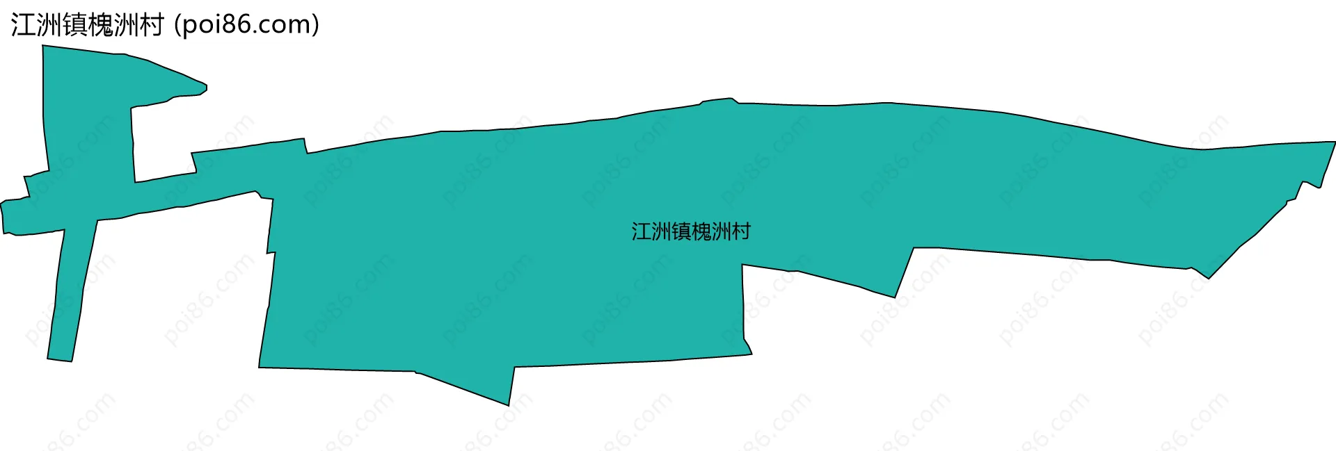 江洲镇槐洲村边界地图