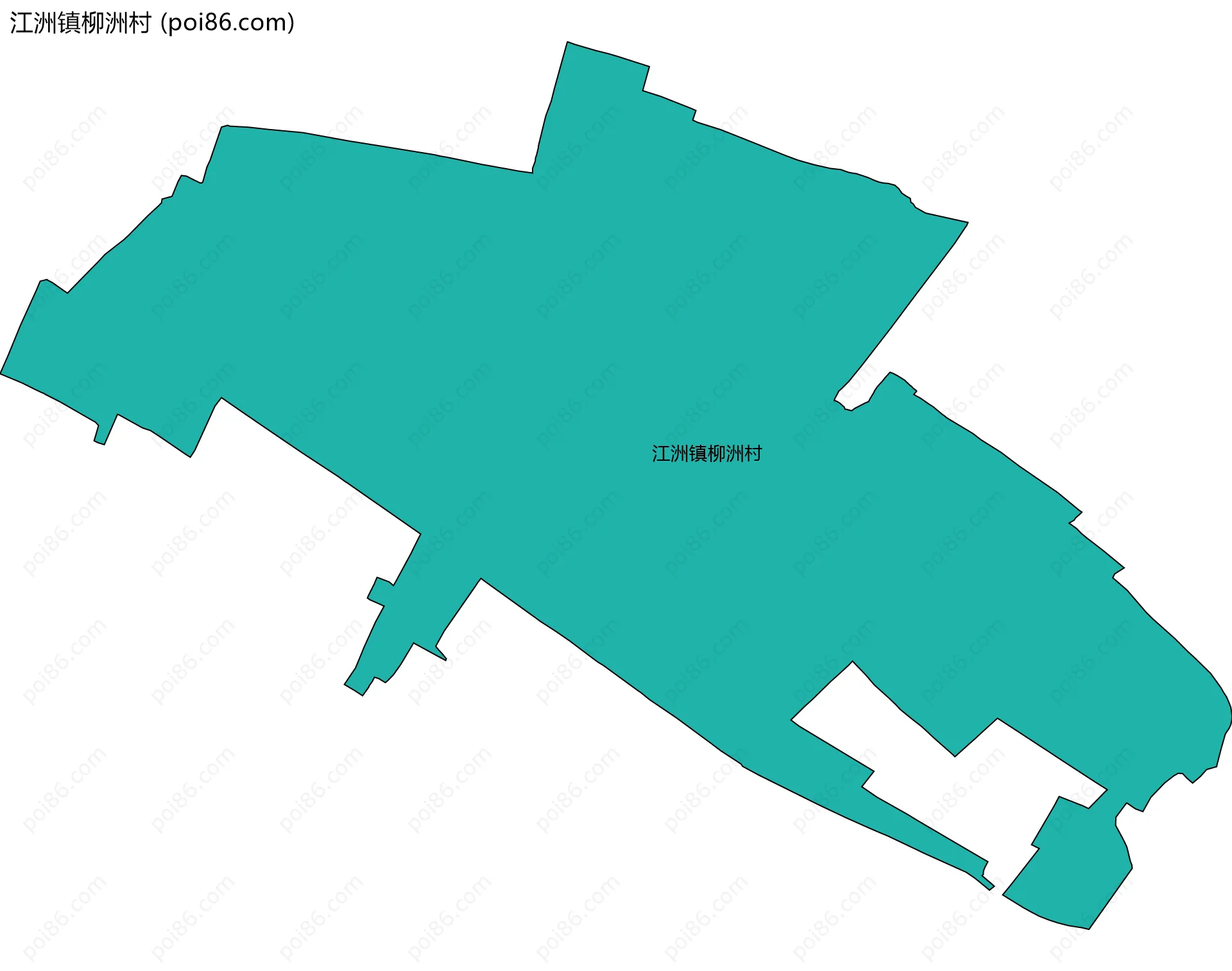 江洲镇柳洲村边界地图