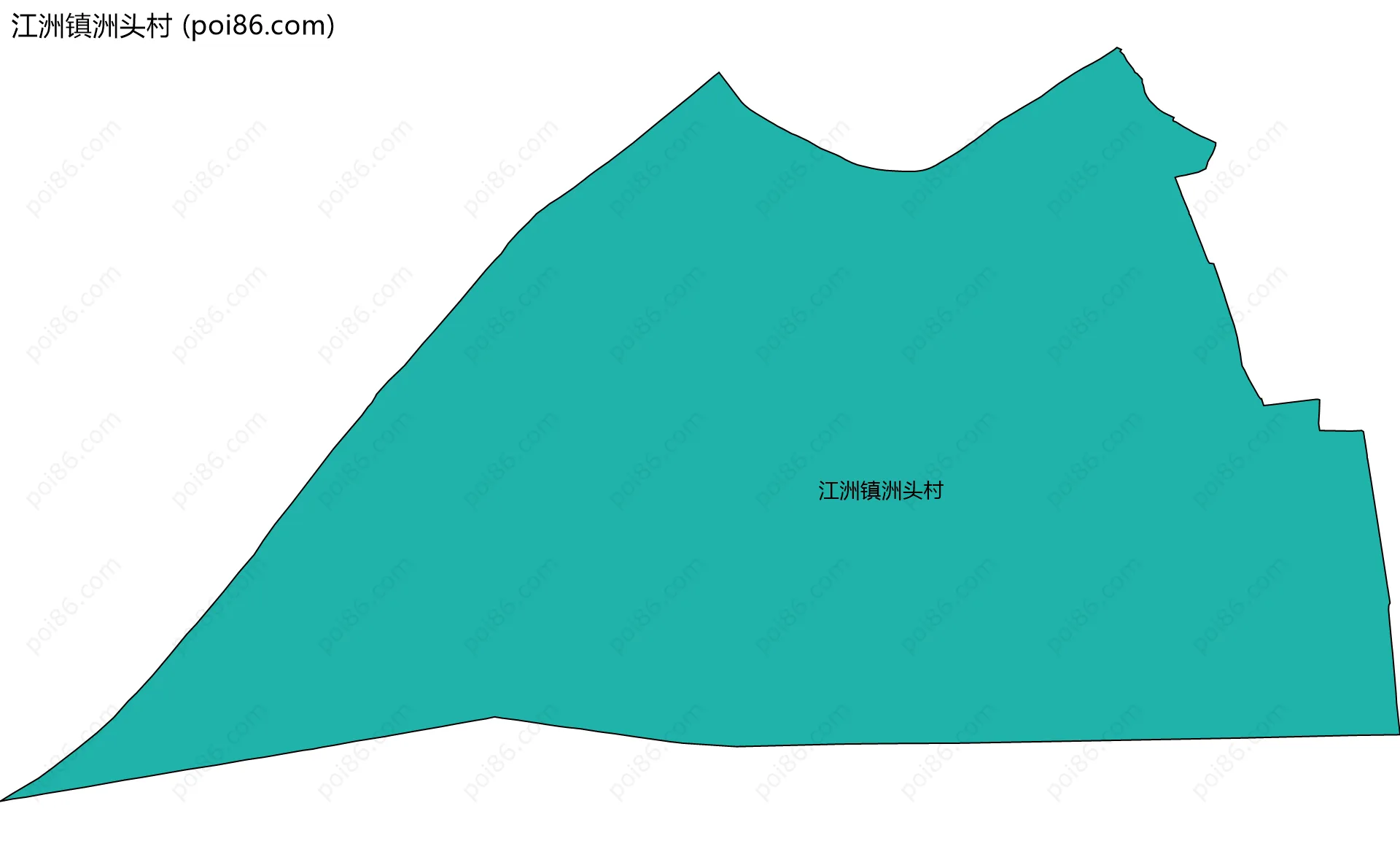 江洲镇洲头村边界地图