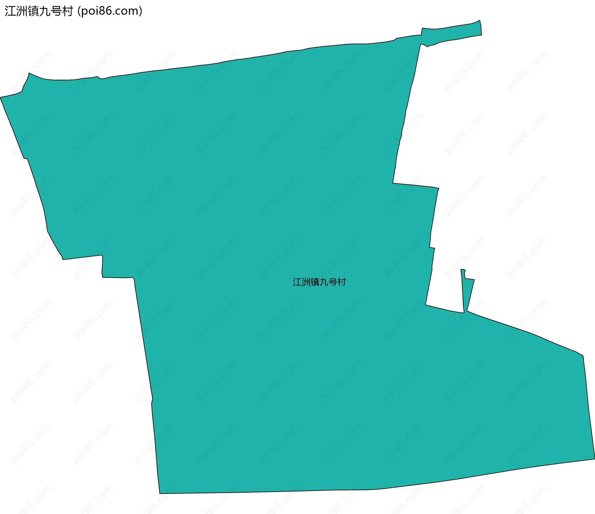 江洲镇九号村边界地图
