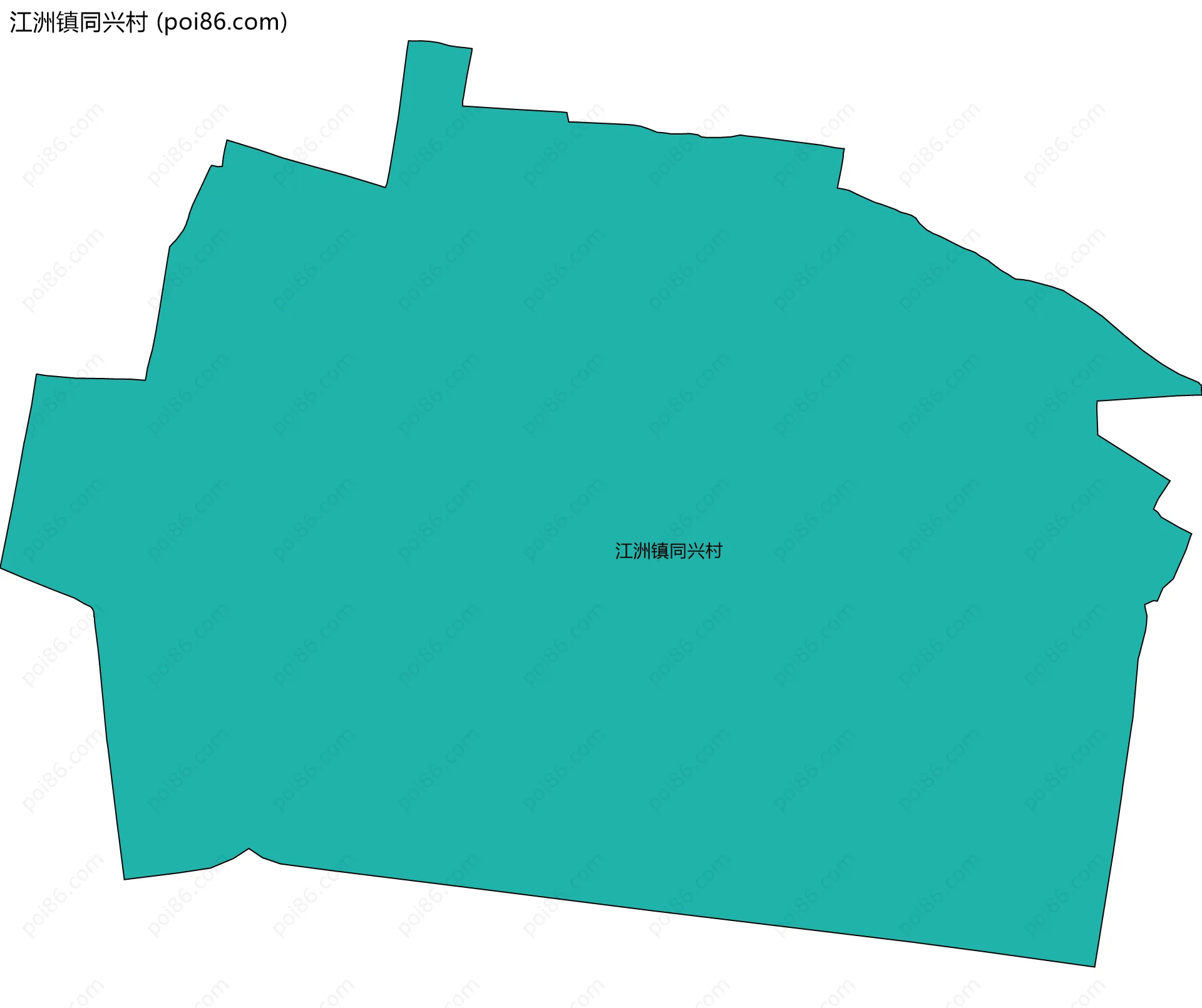 江洲镇同兴村边界地图