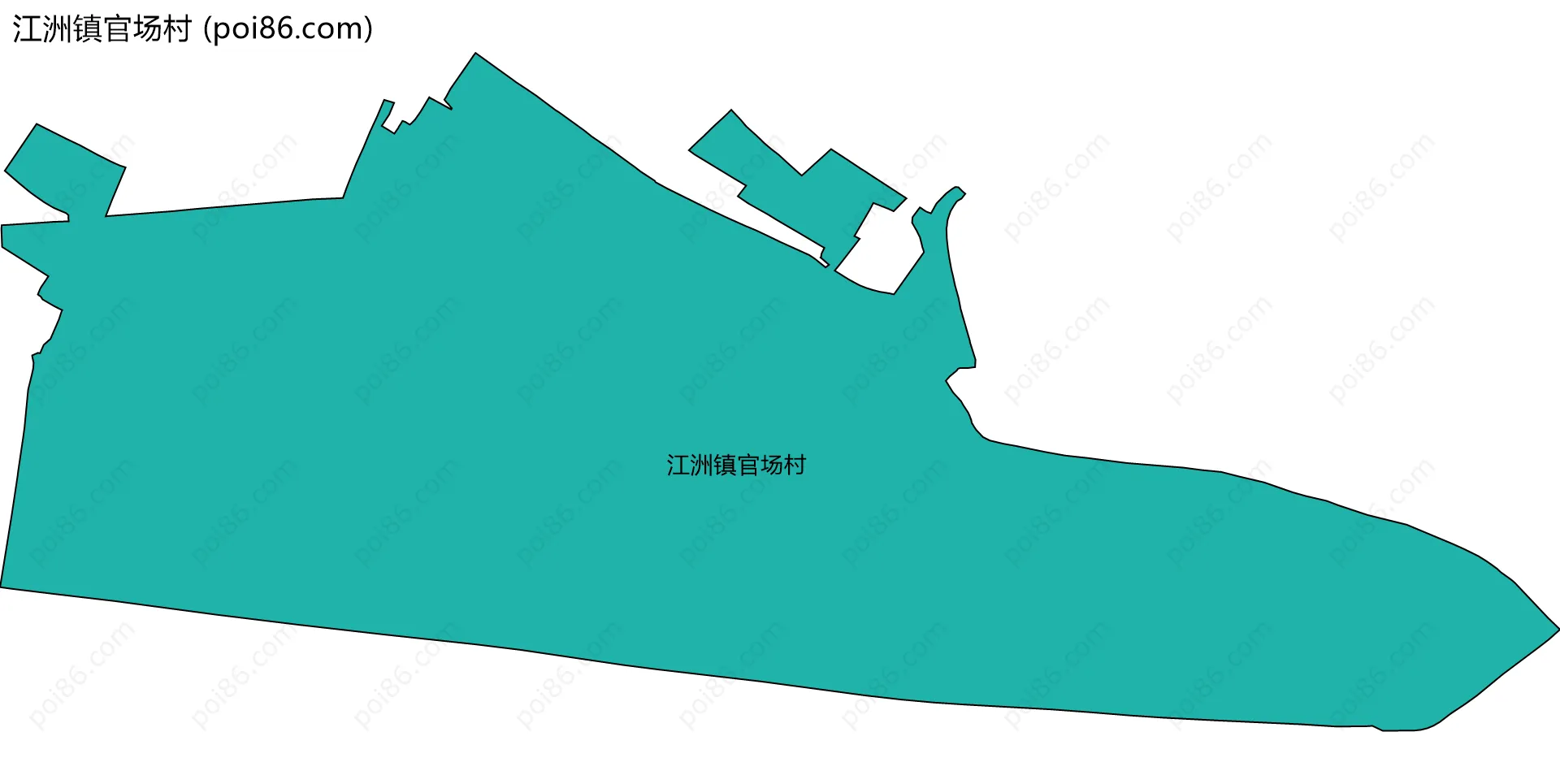 江洲镇官场村边界地图