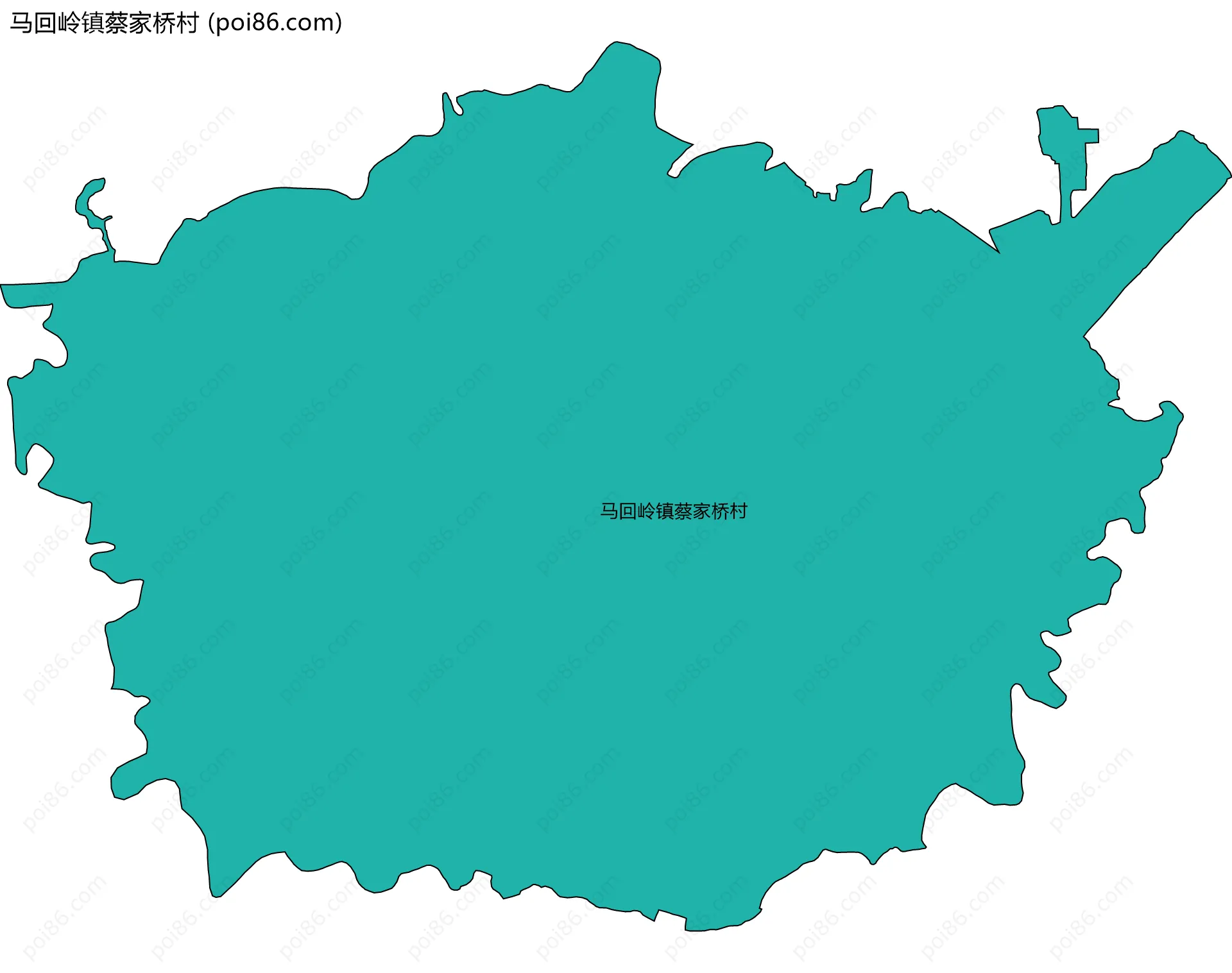 马回岭镇蔡家桥村边界地图