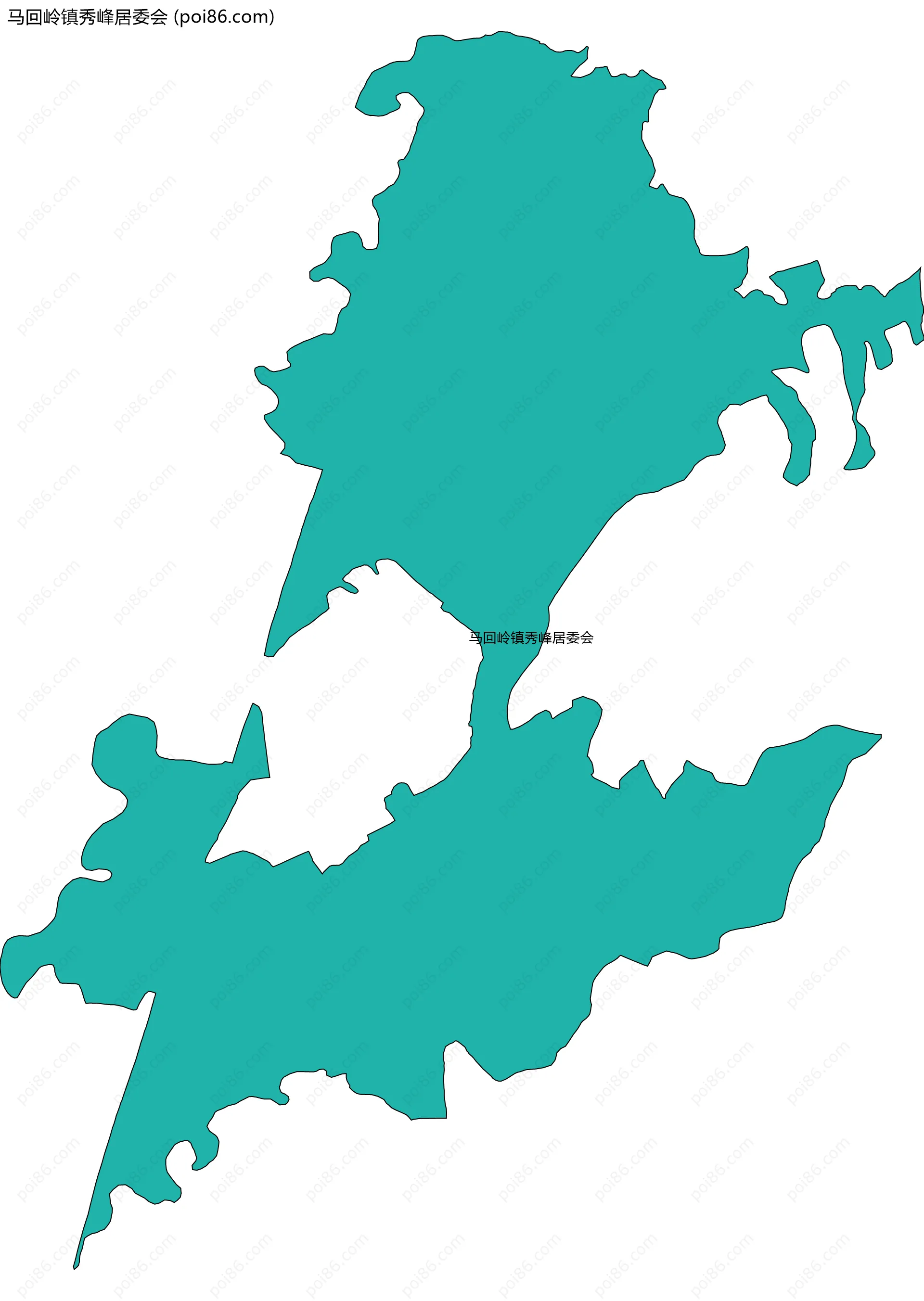 马回岭镇秀峰居委会边界地图