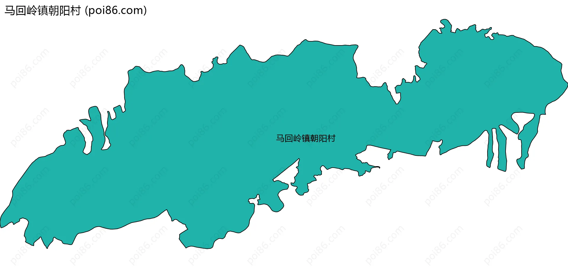 马回岭镇朝阳村边界地图