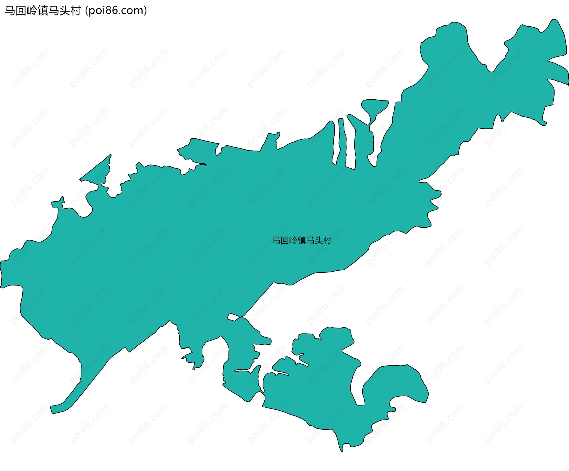 马回岭镇马头村边界地图