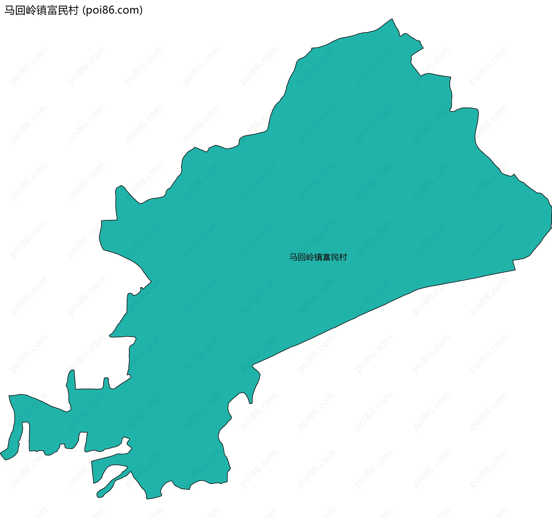 马回岭镇富民村边界地图