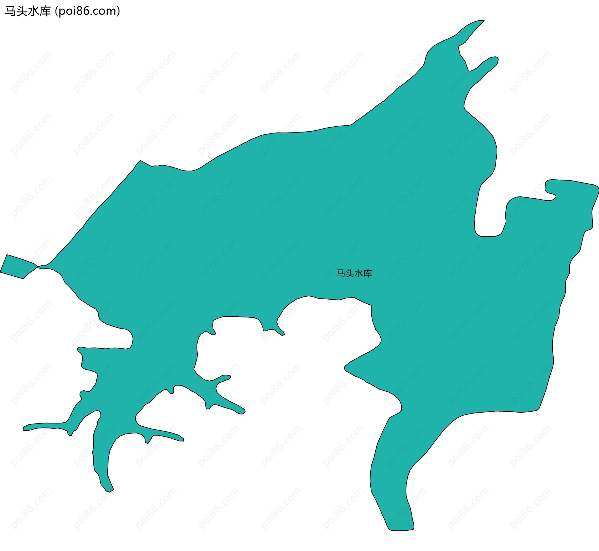 马头水库边界地图