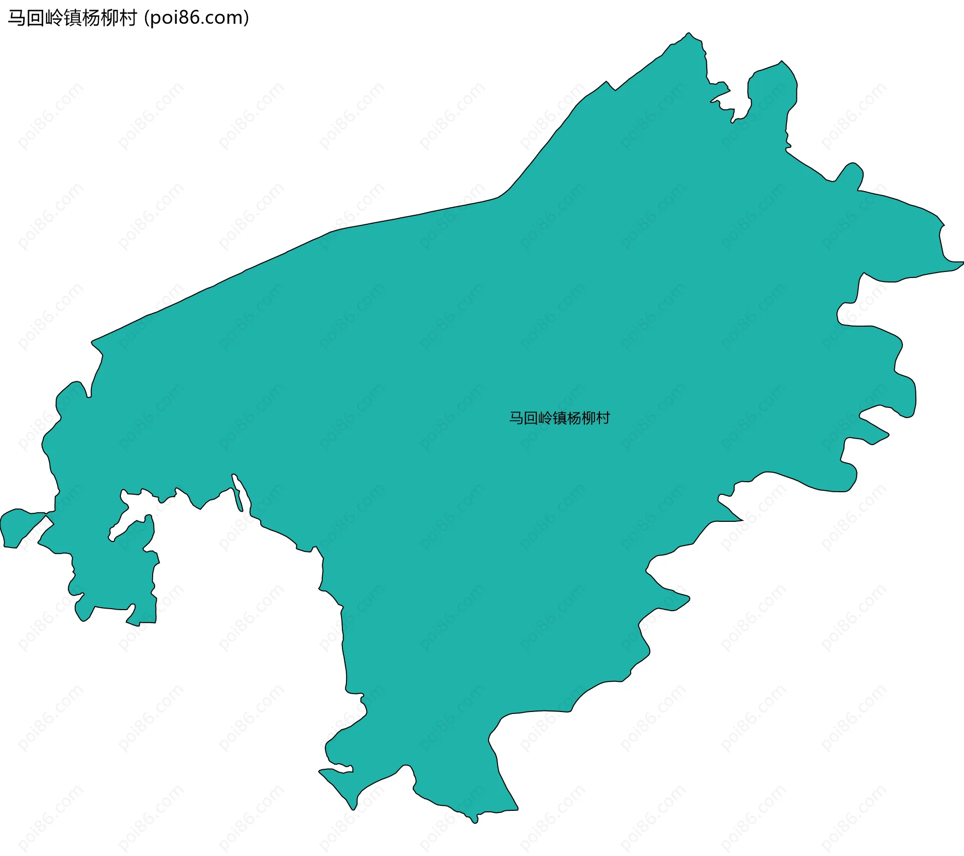 马回岭镇杨柳村边界地图