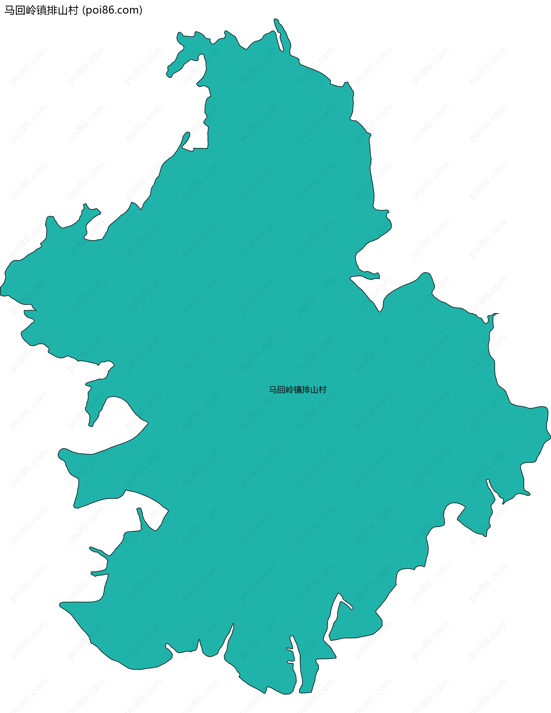 马回岭镇排山村边界地图