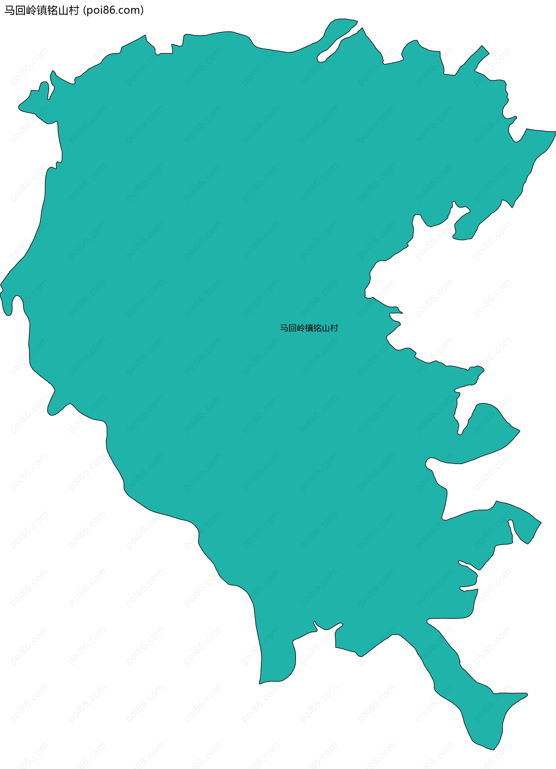 马回岭镇铭山村边界地图